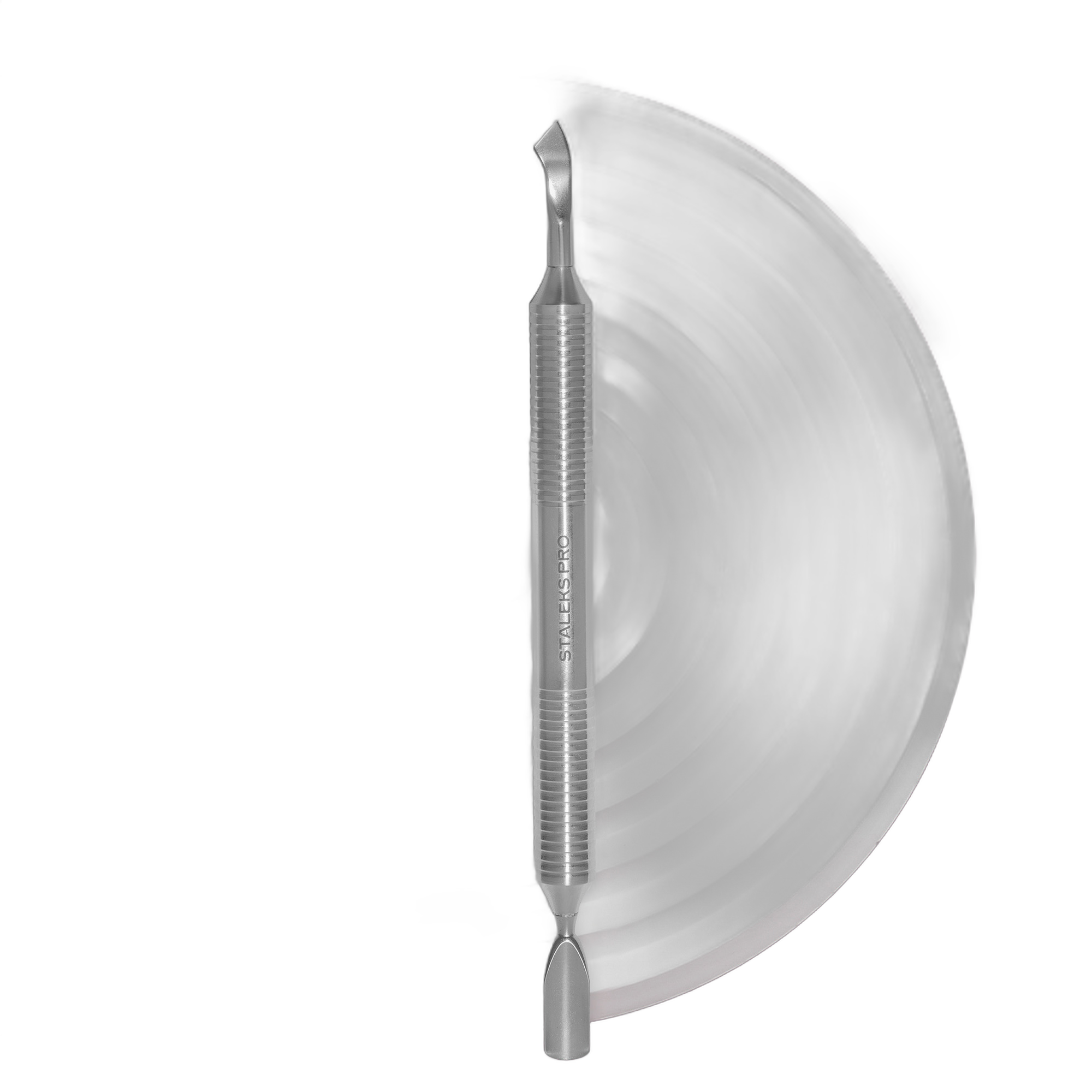 Maniküüri spatula pola EXPERT 100 TYPE 4.2 (ümardatud tõmbur + kõver spatula)