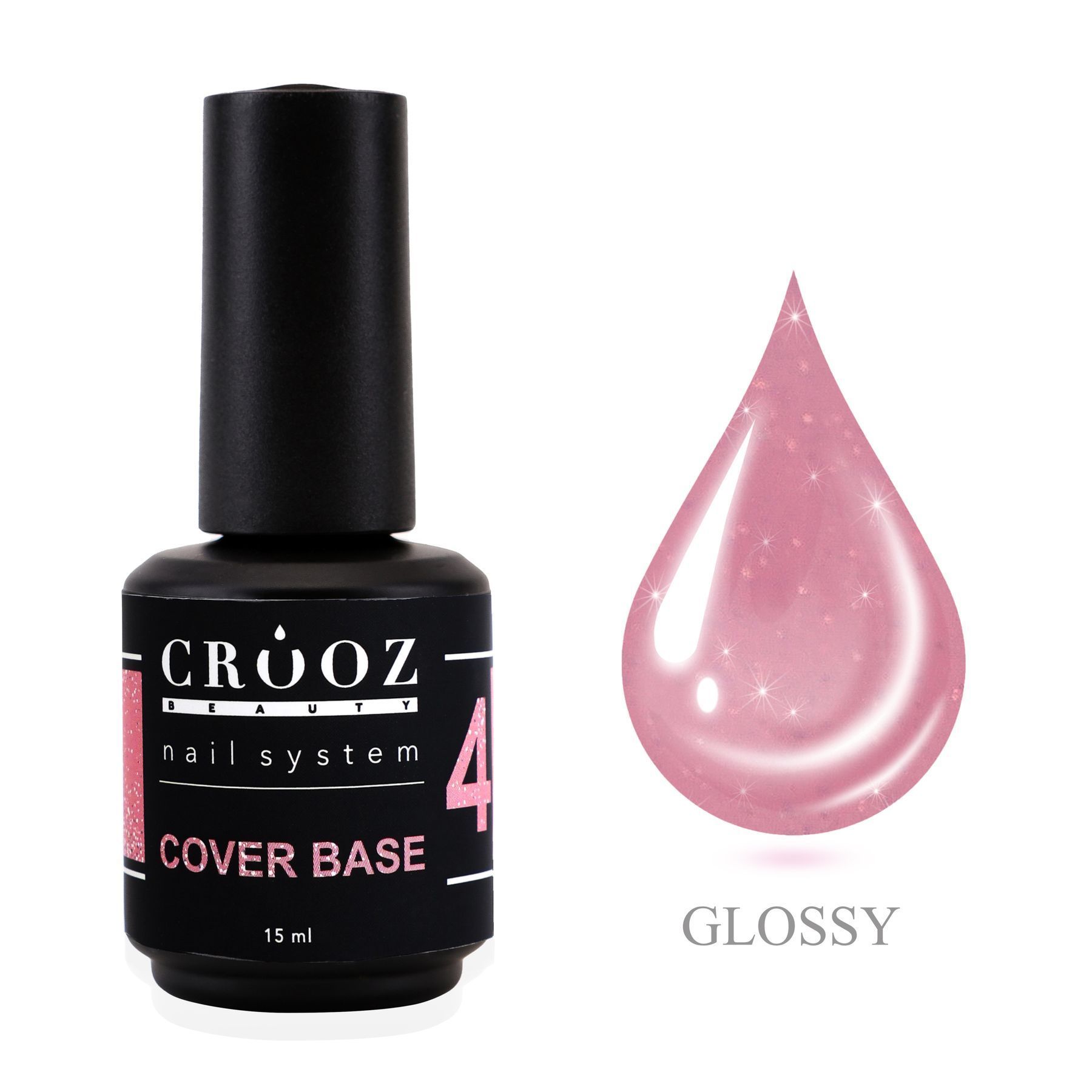 Crooz Base Cover №4 — roosa kamuflaažbaas šimmeriga, 8 ml