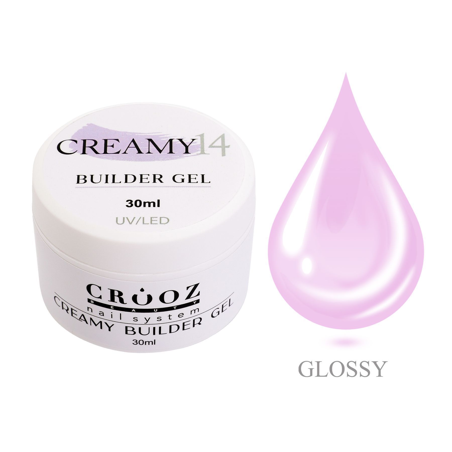 Crooz küünte pikendusgeel — Creamy Builder Gel 14, 30 ml