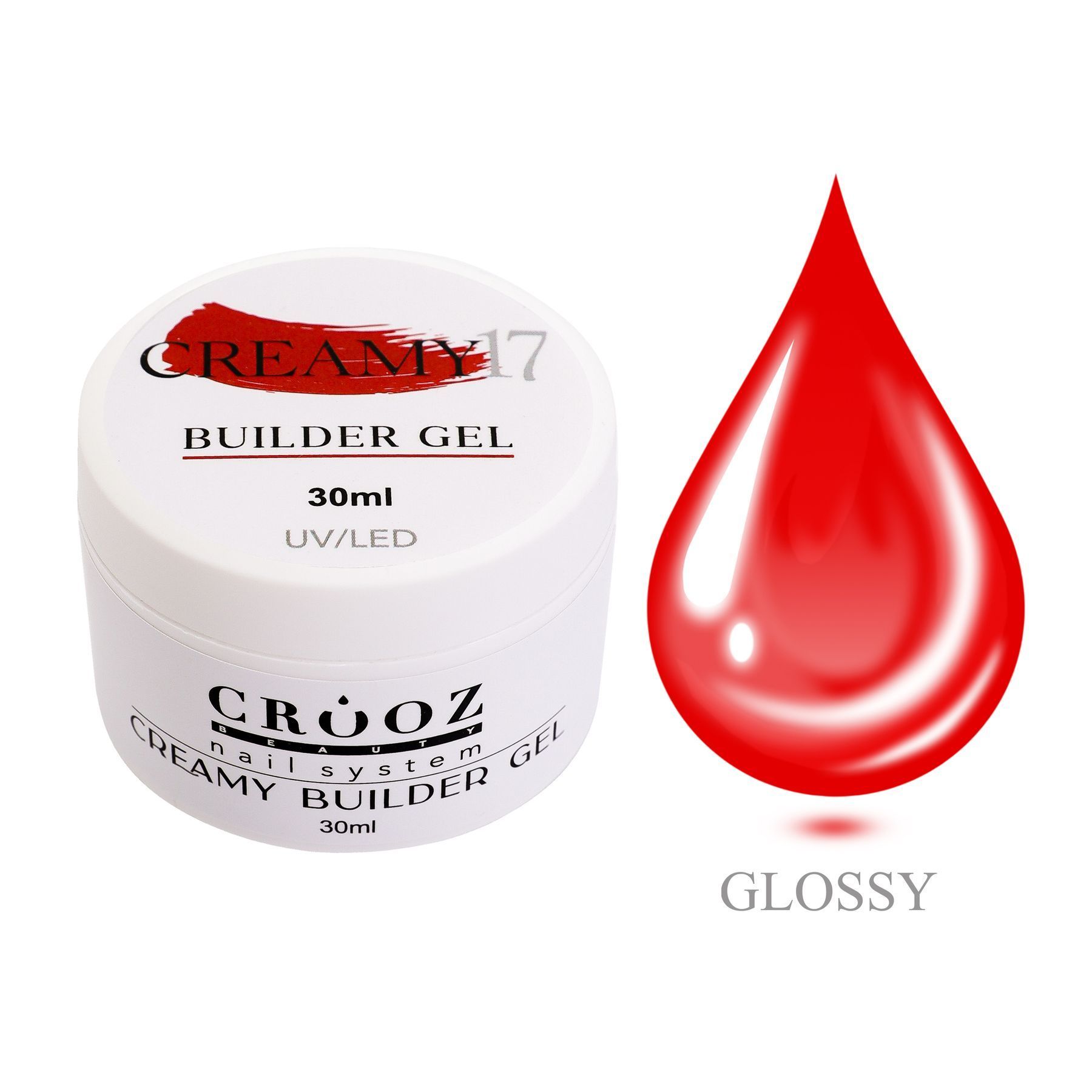 Crooz küünte pikendusgeel — Creamy Builder Gel 17, 30 ml