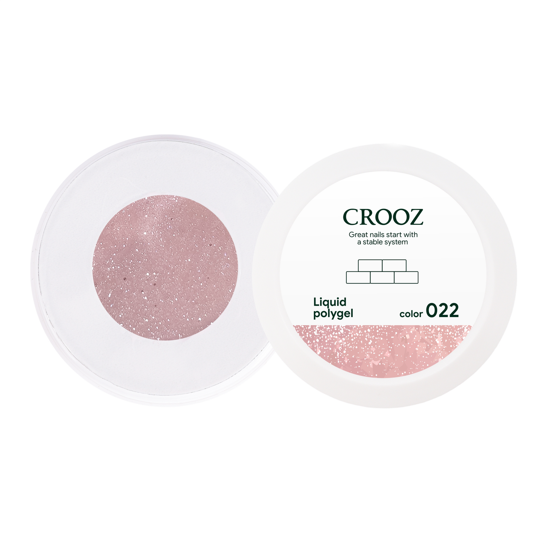 CROOZ Shimmer Liquid Polygel №3 — beež polügeel šimmeriga, 30 ml