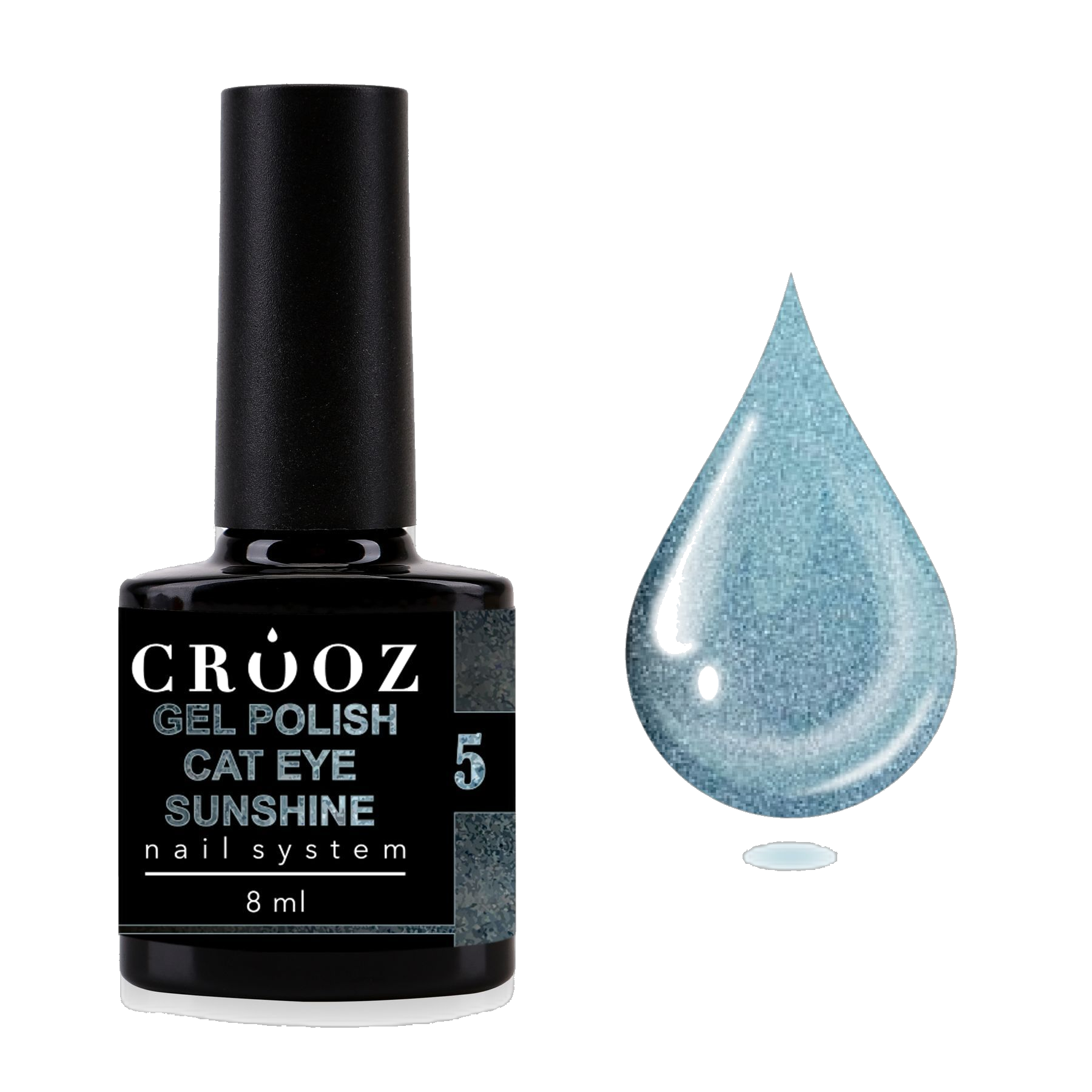 Crooz Cat Sunshine №5 – helesinine geellakk kassisilma efektiga