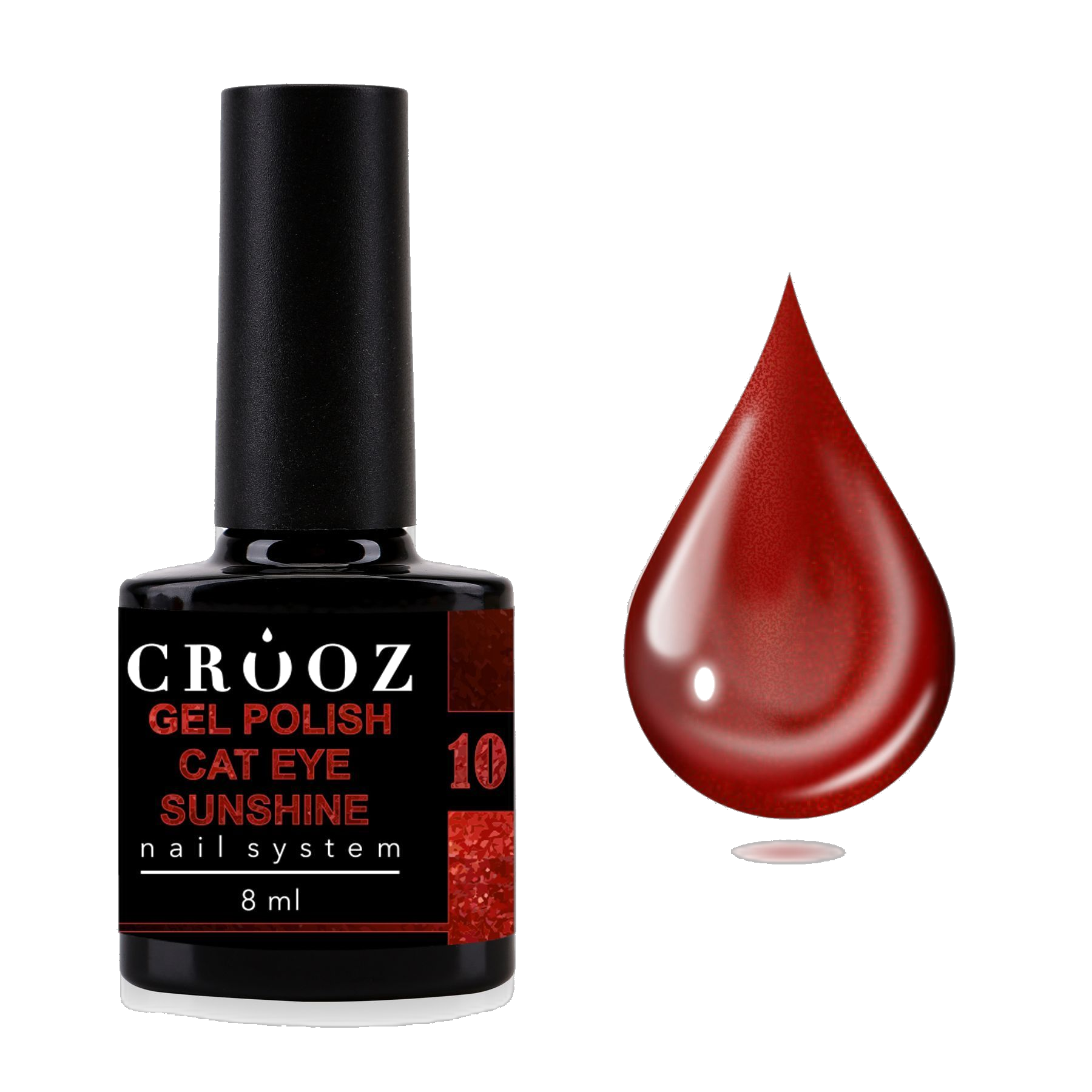 Crooz Cat Sunshine №10 – punane geellakk kassisilma efektiga