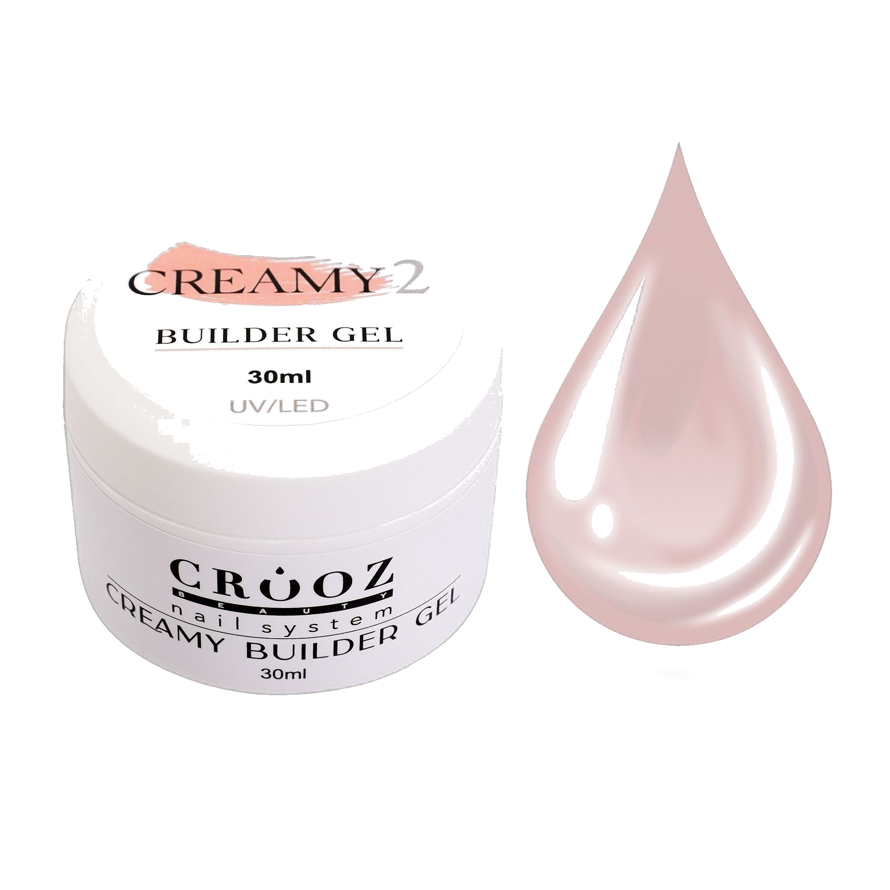 Crooz Creamy Builder Gel 2 – piimjas-beež ehitusgeel