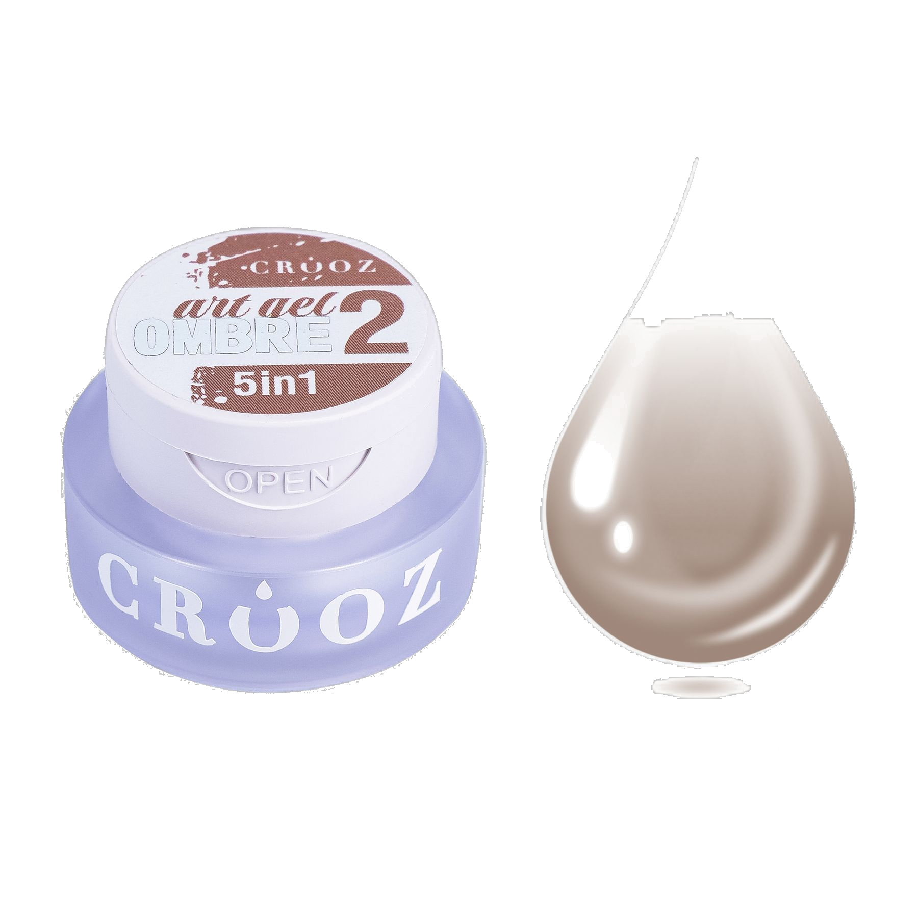 Crooz Art Gel Ombre №02 – beezi-piimjas geelvärv 5-in-1 ombre jaoks, 3 ml