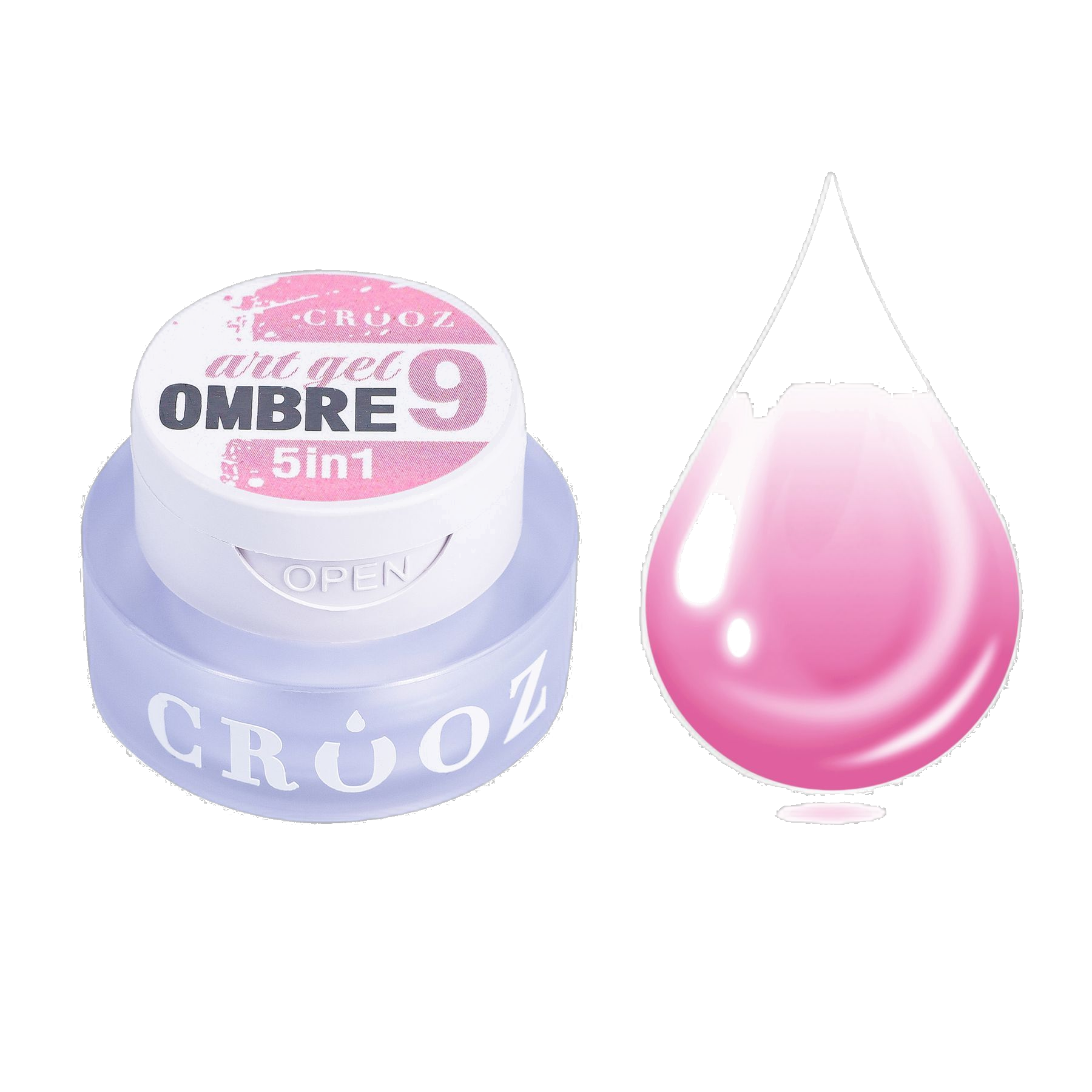 Crooz Art Gel Ombre №09 – geelvärv 5-in-1 ombre ja gradientide jaoks, 3 ml