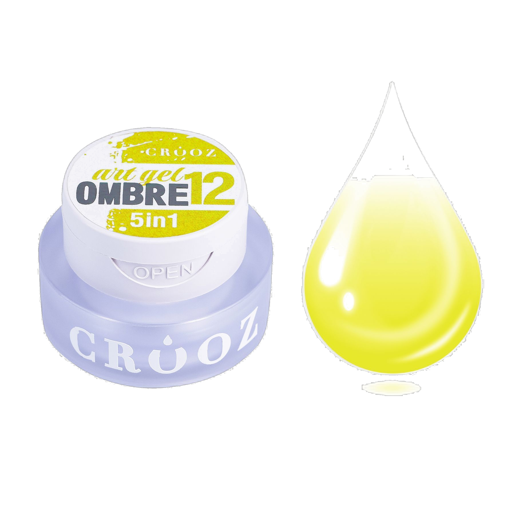 Crooz Art Gel Ombre №12 – geelvärv 5-in-1 ombre ja gradientide jaoks, 3 ml