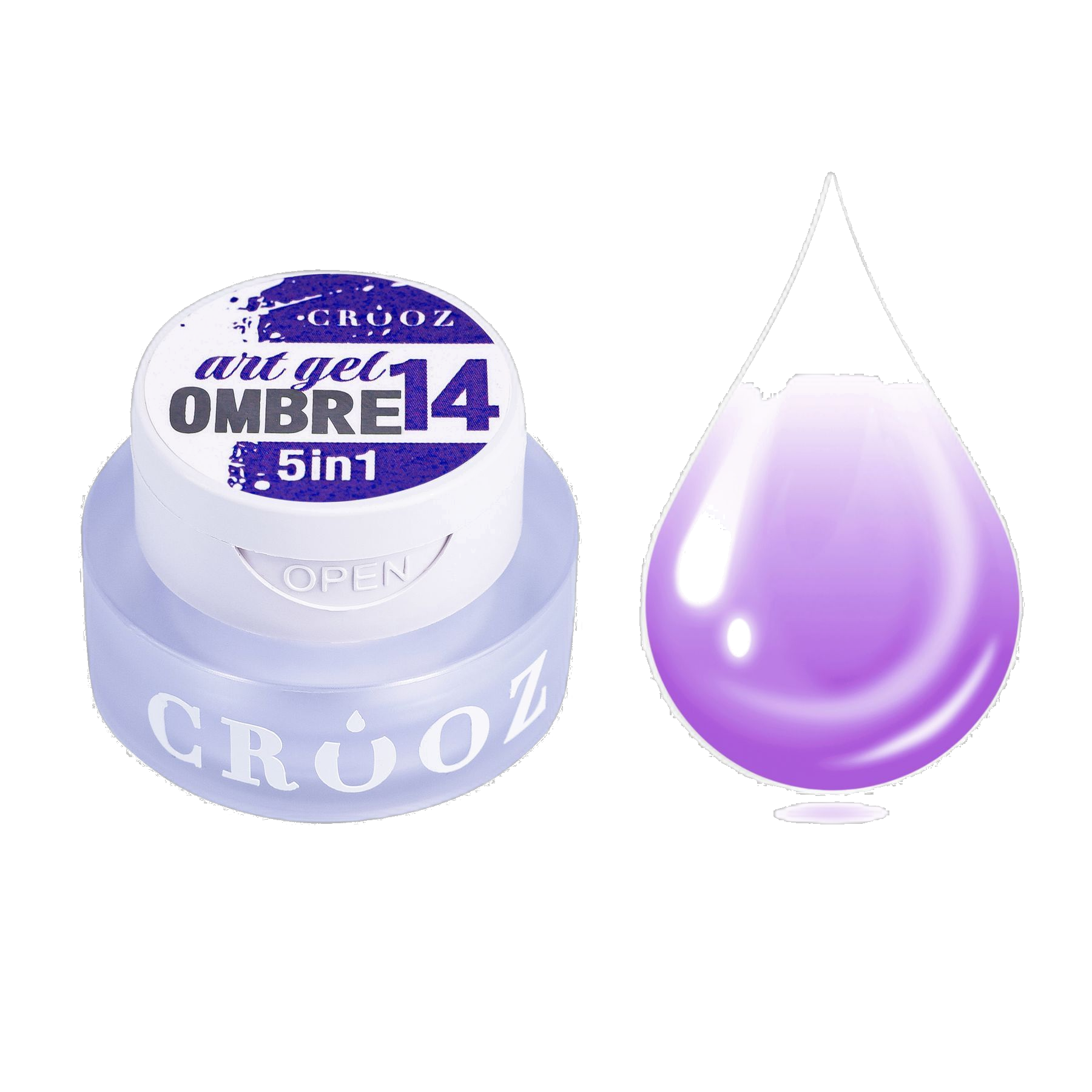 Crooz Art Gel Ombre №14 – geelvärv 5-in-1 ombre ja gradientide jaoks, 3 ml