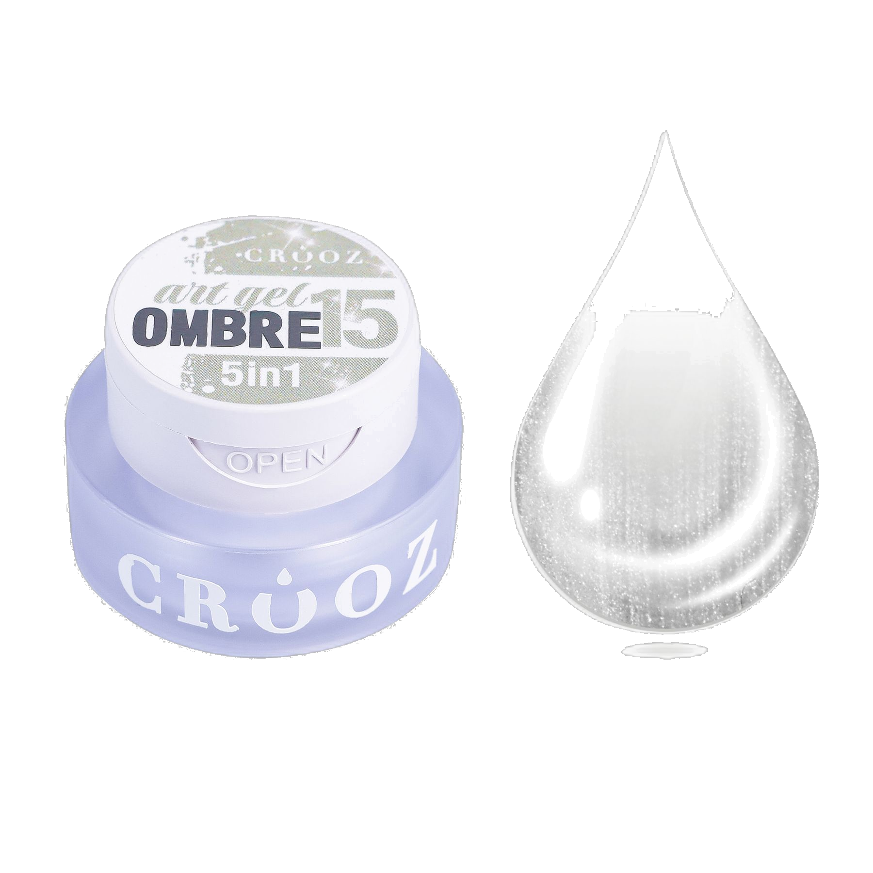 Crooz Art Gel Ombre №15 – geelvärv 5-in-1 ombre ja gradientide jaoks, 3 ml