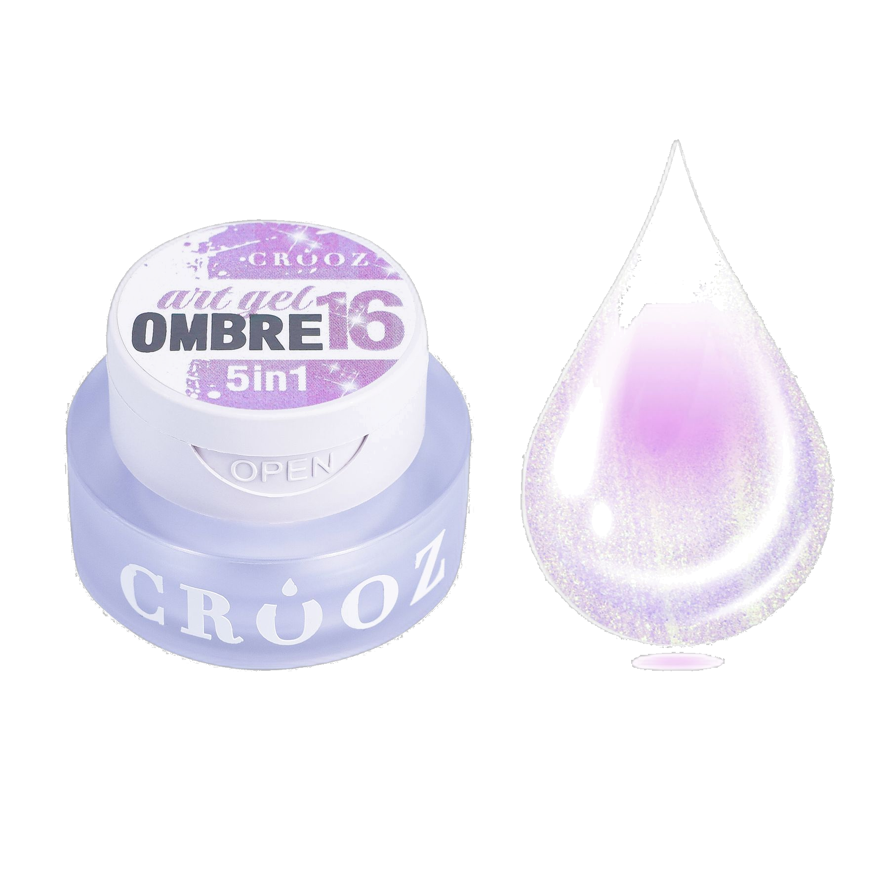 Crooz Art Gel Ombre №16 – geelvärv 5-in-1 ombre ja gradientide jaoks, 3 ml