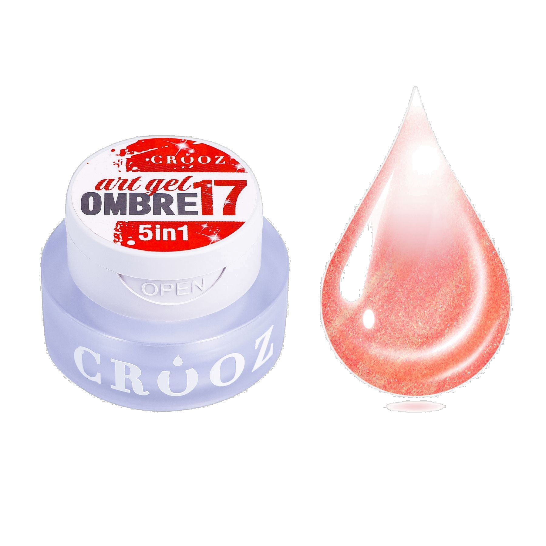 Crooz Art Gel Ombre №17 – geelvärv 5-in-1 ombre ja gradientide jaoks, 3 ml