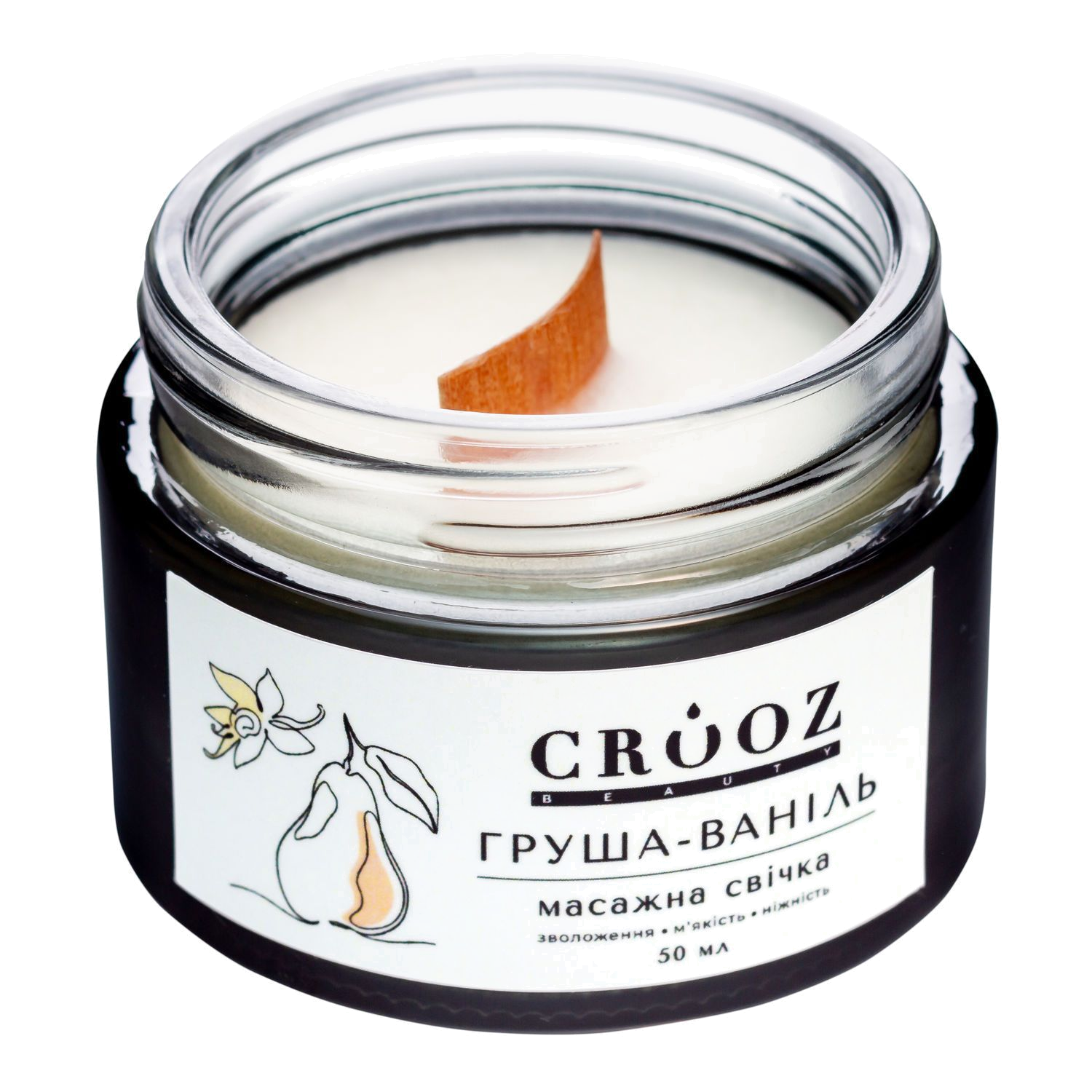 Crooz Massage candle Груша-Vanilla — nourishing oil for hands and SPA