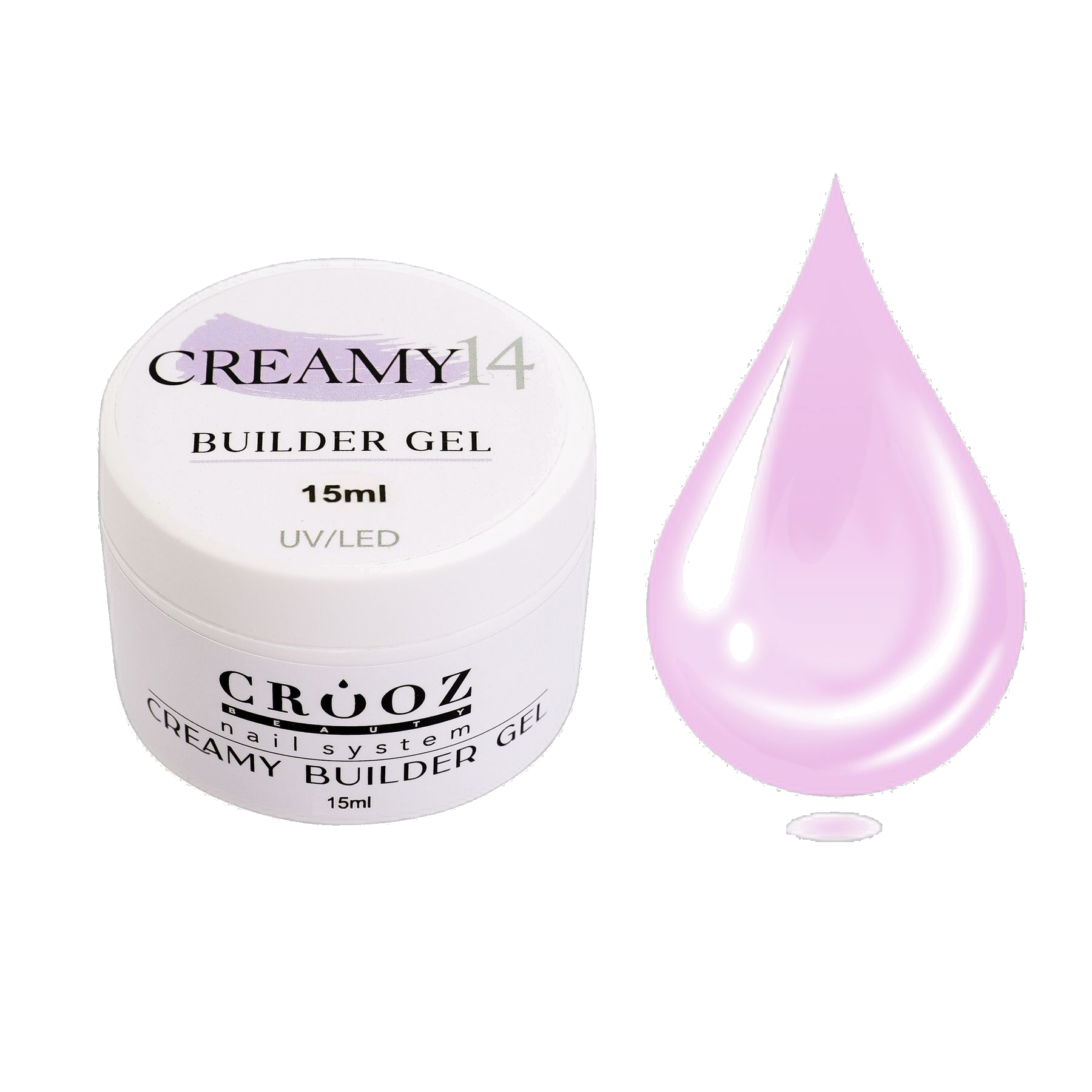 Crooz Geel pikendamiseks Creamy Builder gel 14 osta hinnaga 219 UAH UAH — professionaalsed materjalid CROOZ-ist 15 ml