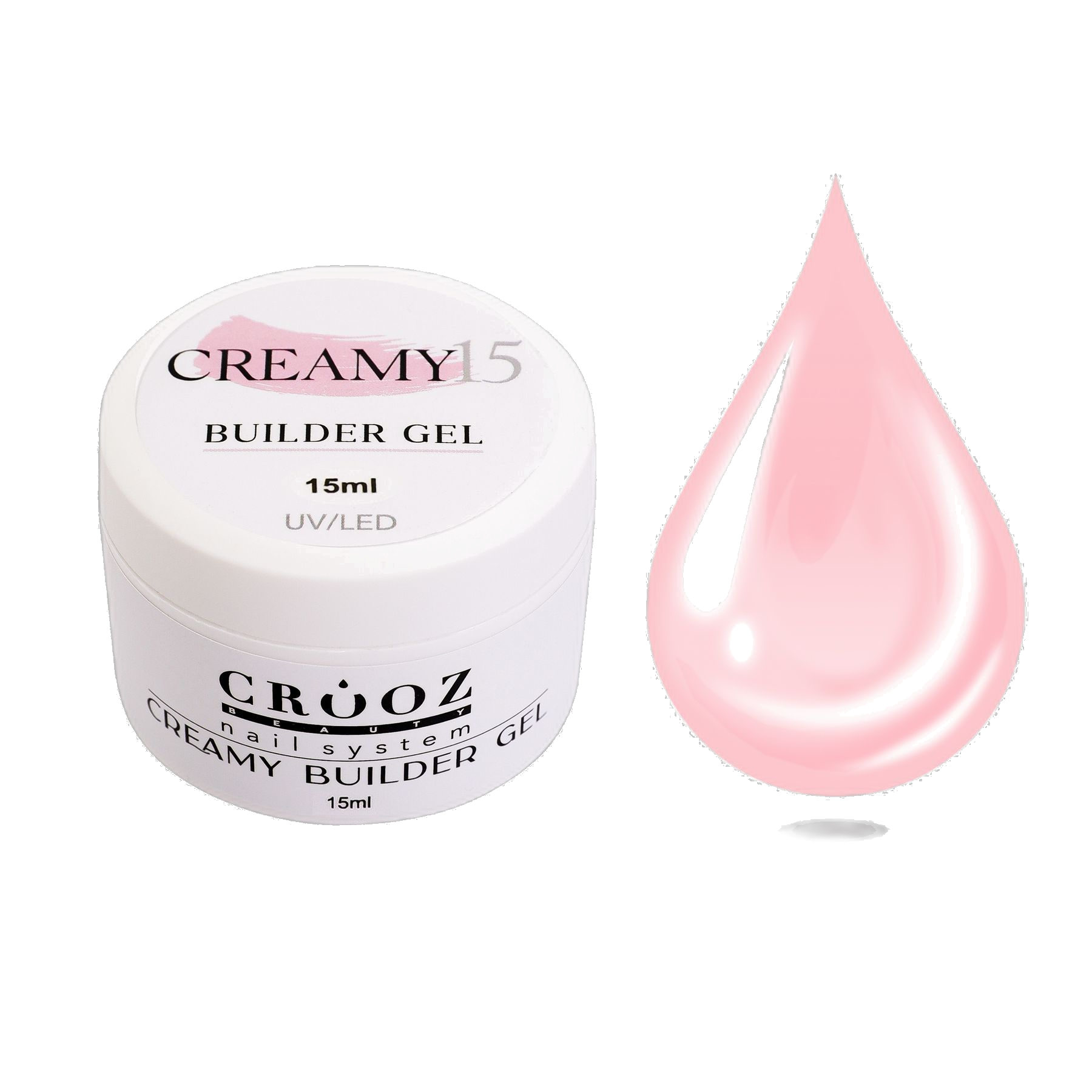Crooz Geel pikendamiseks Creamy Builder gel 15 osta hinnaga 219 UAH UAH — professionaalsed materjalid CROOZ-ist 15 ml