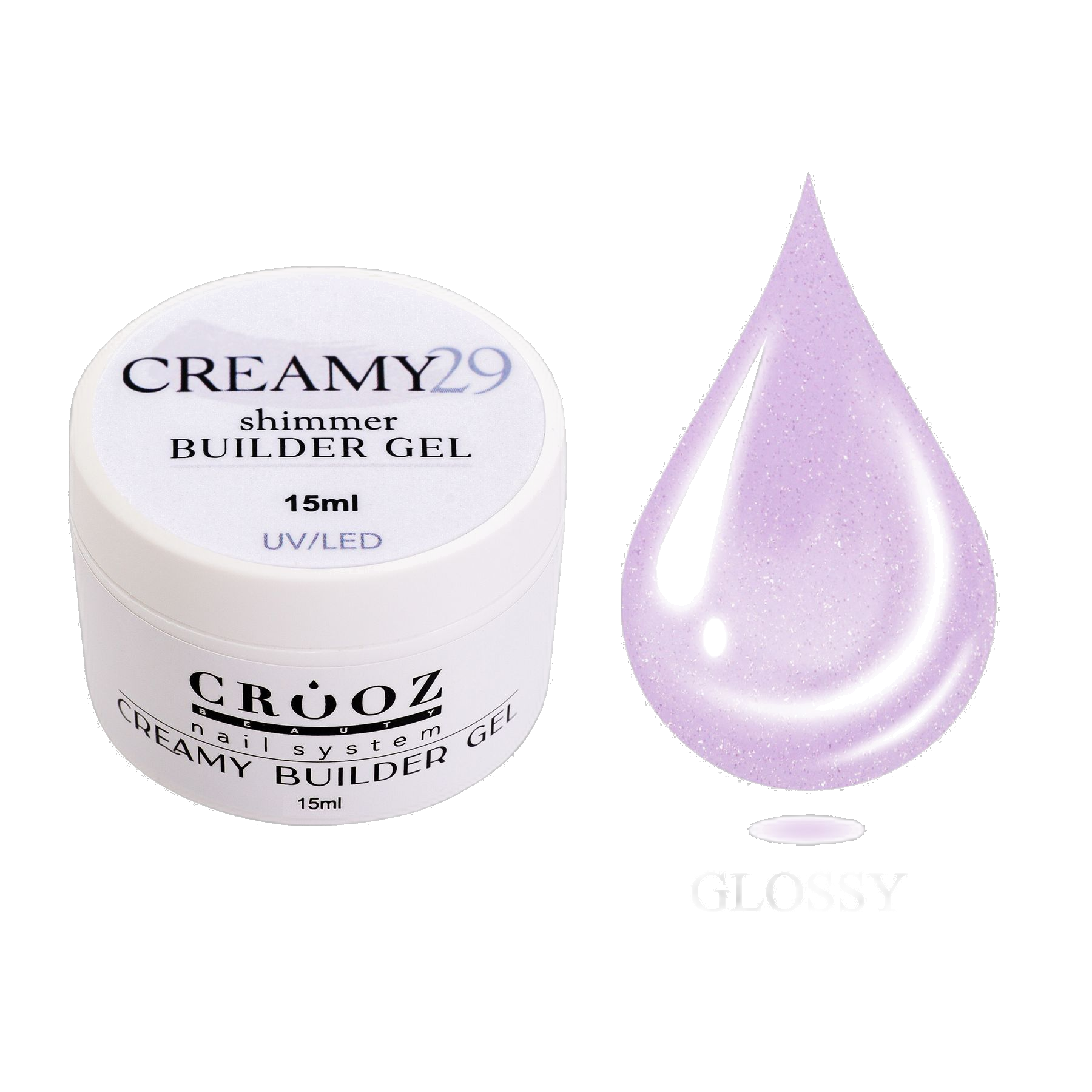 Crooz Creamy Builder Gel 29 — professionaalne geel pikendamiseks ja küünte tugevdamiseks 15 ml