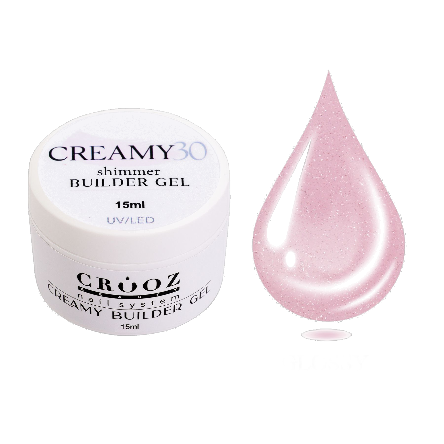 Crooz Creamy Builder Gel 30 — professionaalne geel pikendamiseks ja küünte tugevdamiseks 15 ml