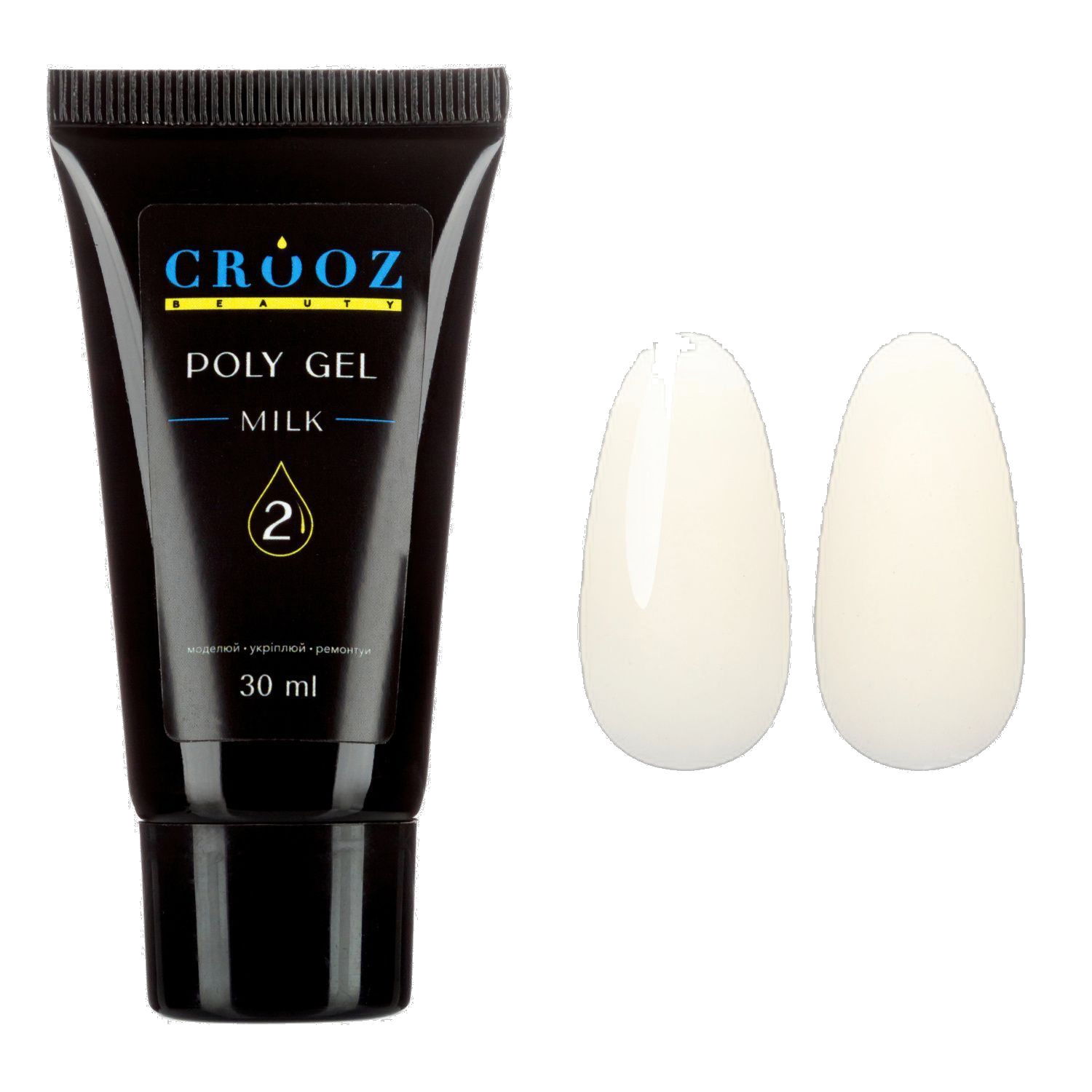 Crooz Polügeel PolyGel 2 Milk osta hinnaga 260 UAH UAH — professionaalsed materjalid CROOZ-ist