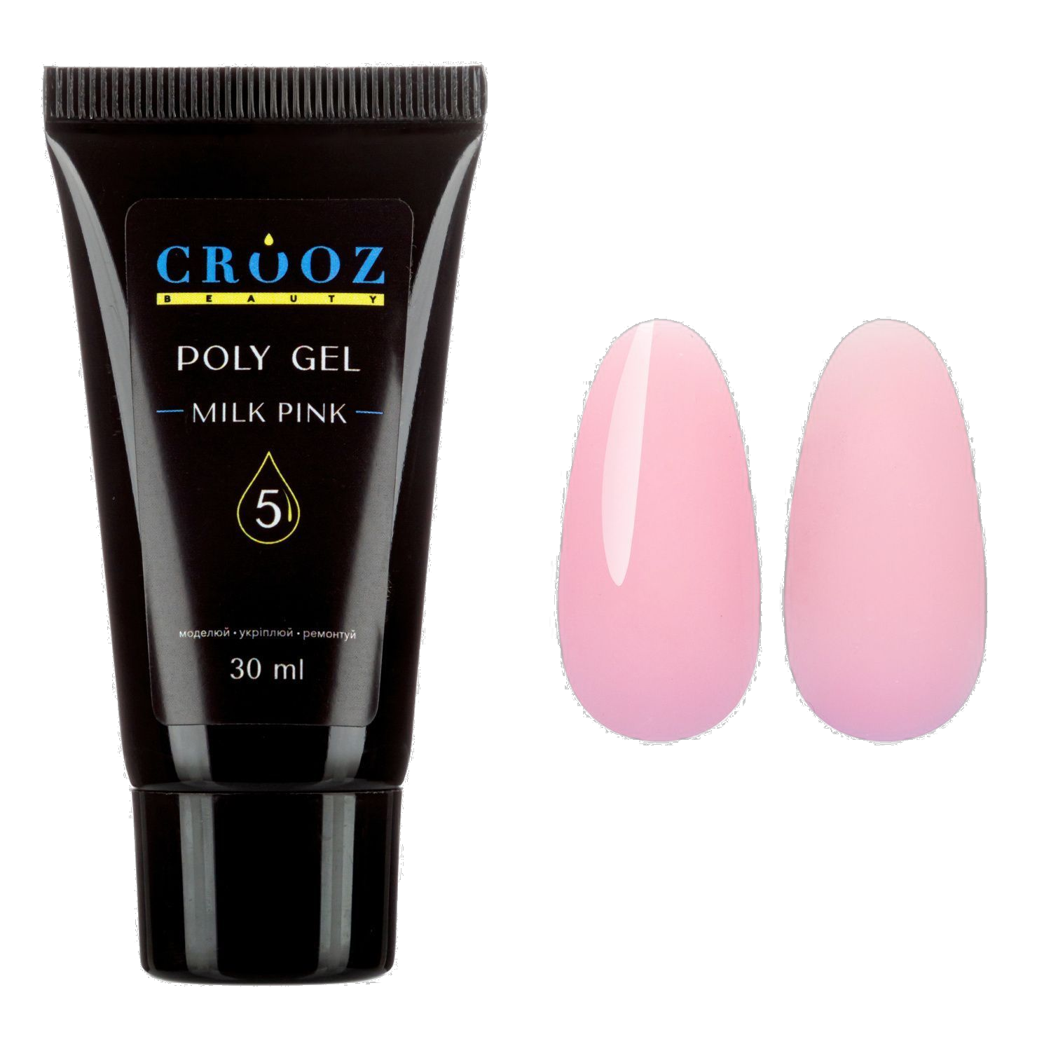 Crooz Polügeel PolyGel 5 Milk Pink osta hinnaga 260 UAH UAH — professionaalsed materjalid CROOZ-ist