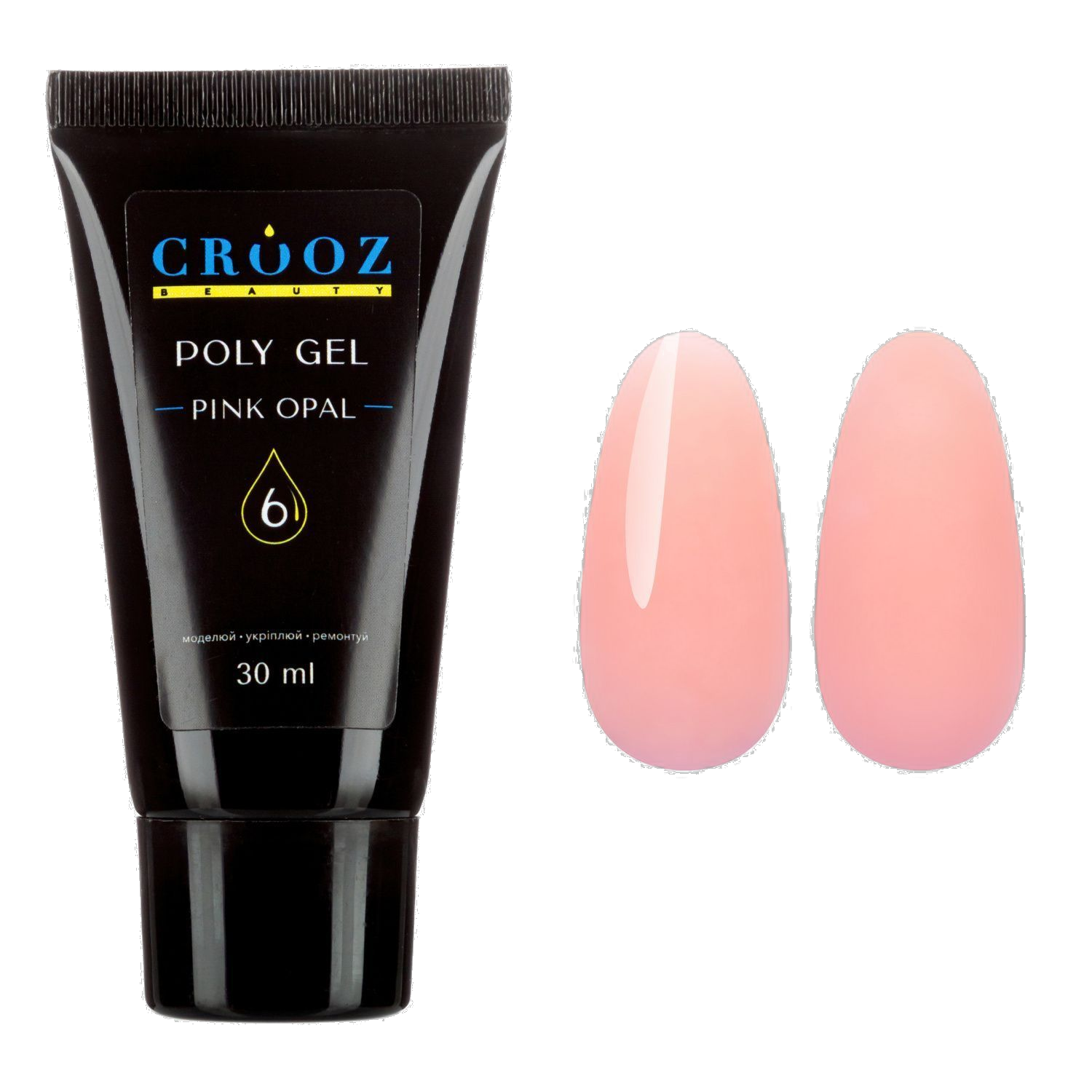 Crooz Polügeel PolyGel 6 Pink Opal osta hinnaga 260 UAH UAH — professionaalsed materjalid CROOZ-ist