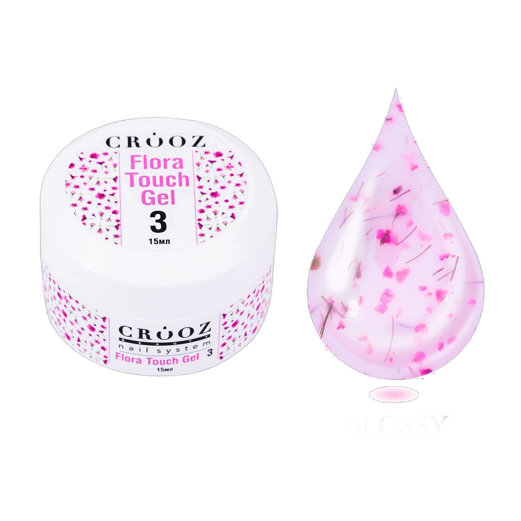 Osta piimjas geel roosade kuivatatud lilledega Crooz Flora Touch №03 — hind
