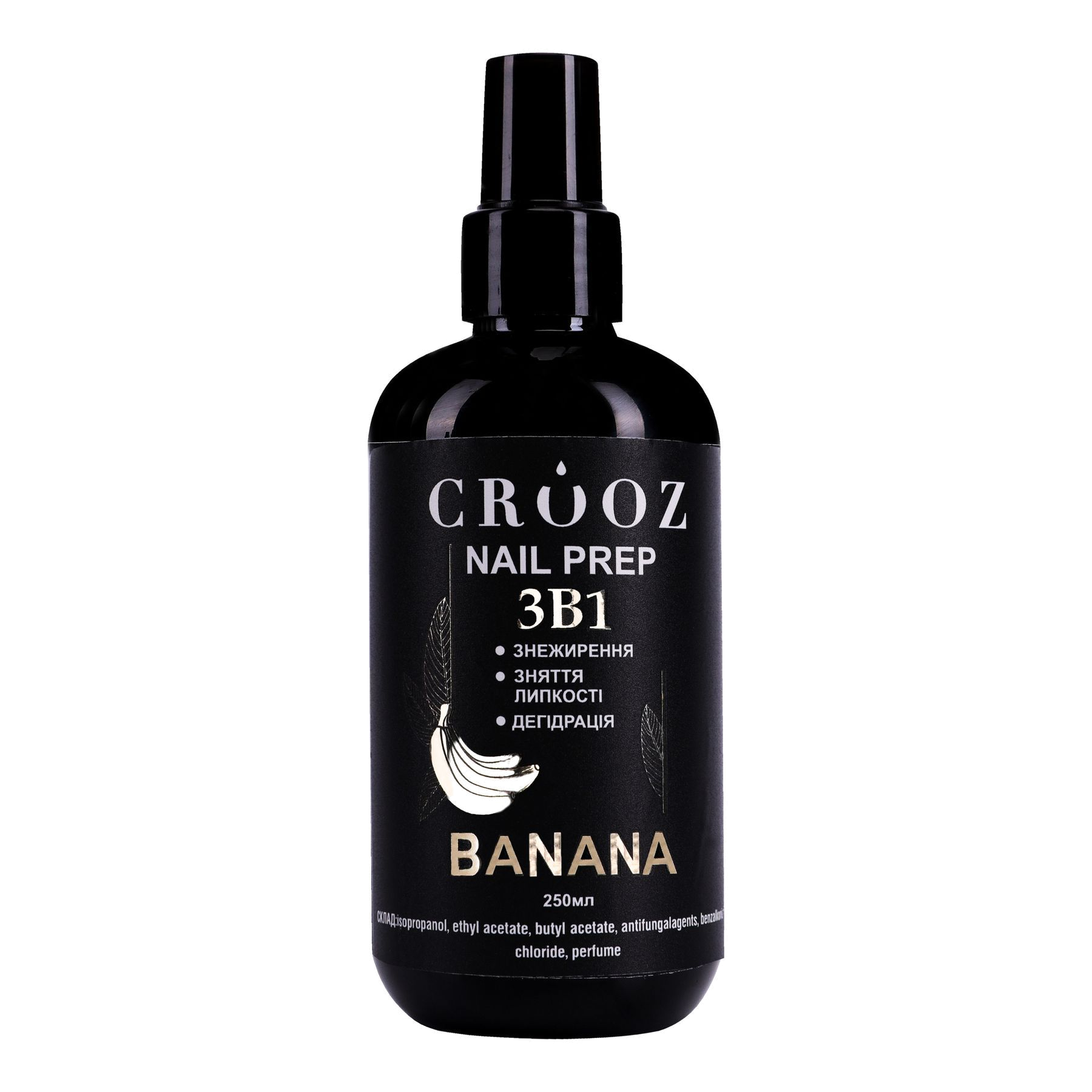 Crooz Nail Prep 3-in-1 Banana — küünte ettevalmistaja banaaniaroomiga