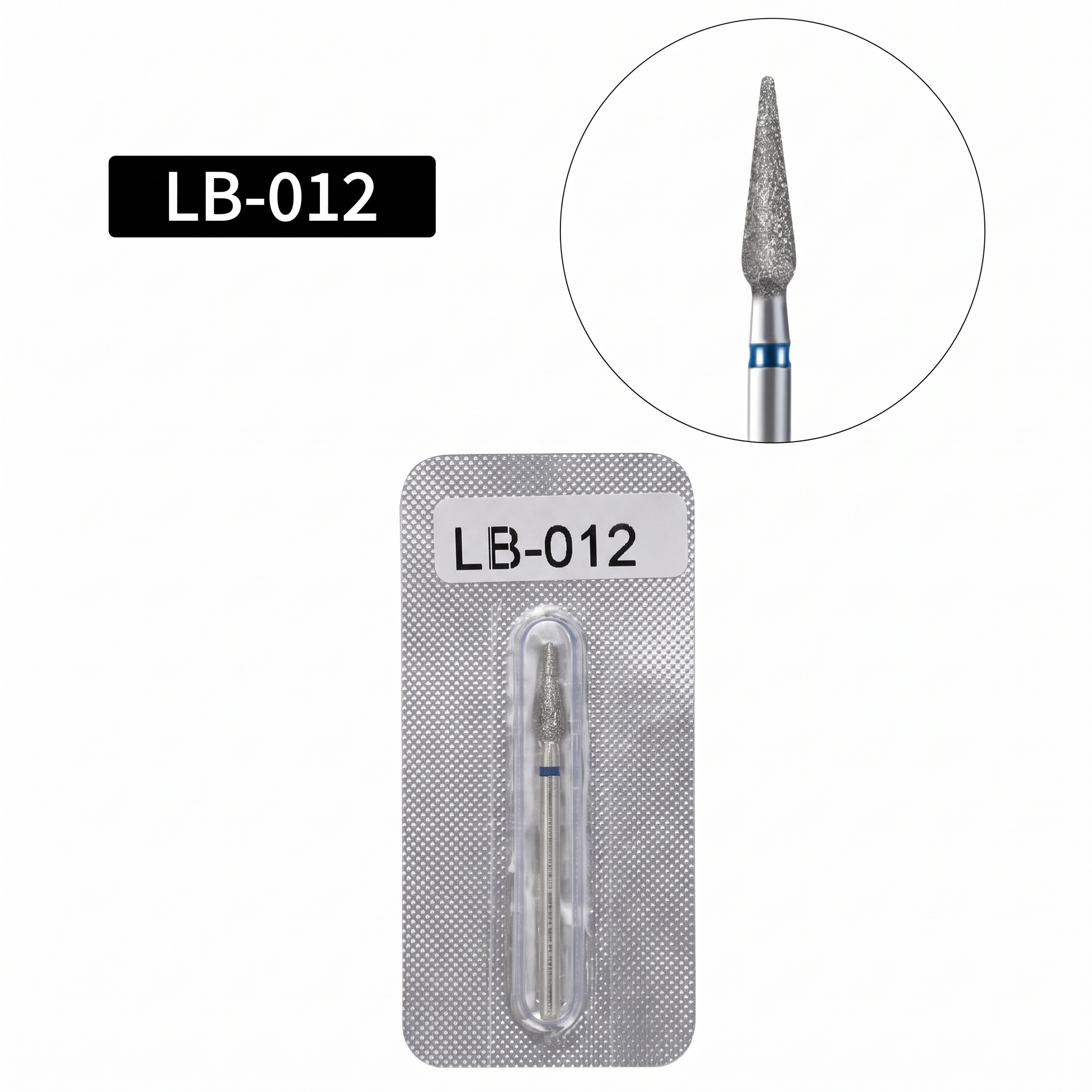 Teemantfrees Nõel LB-012, keskmine abrasiivsus (sinine), 1 tk