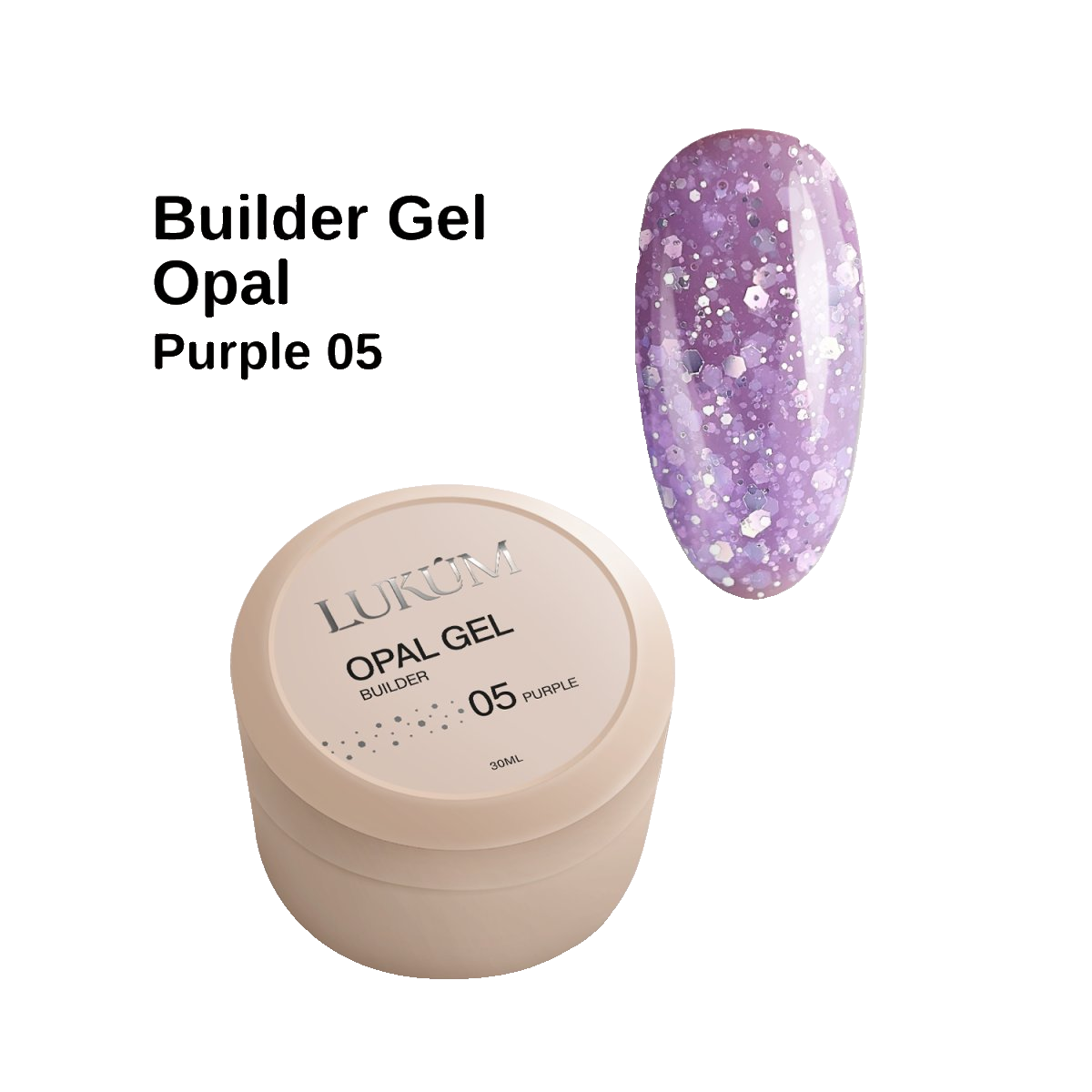 Lukum Opal Builder Gel 05, 30 ml (Purple )