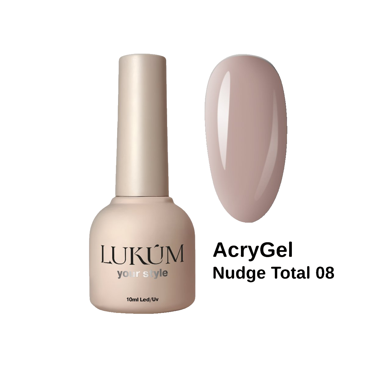 Lukum Nudge Total AcryGel 08 , 10 ml