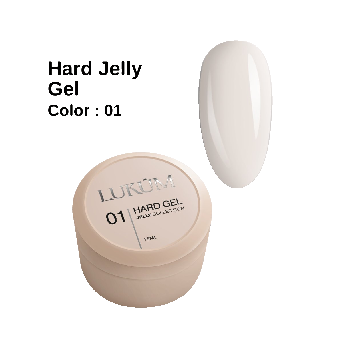 Lukum Hard Jelly Builder Gel 01, 15 ml