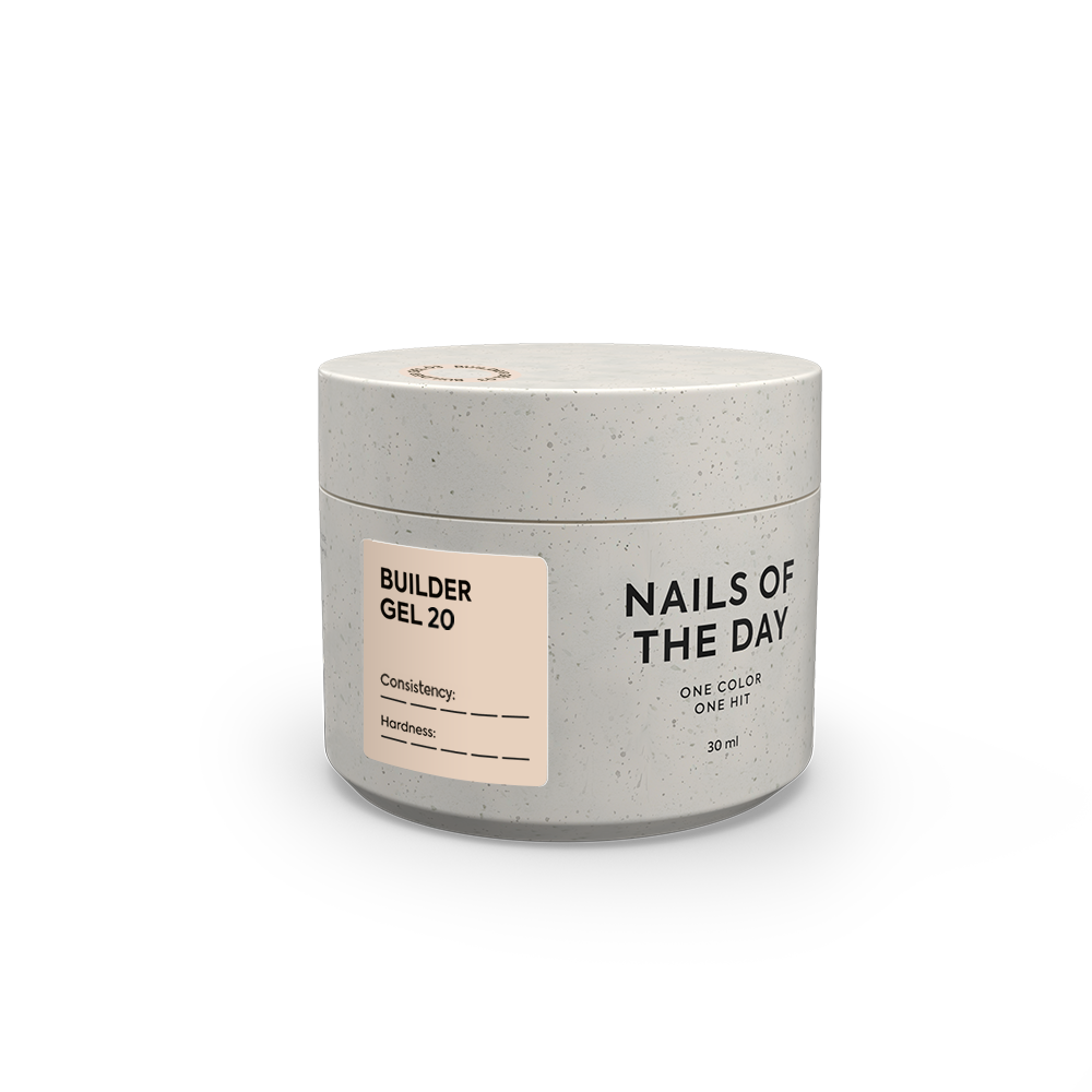 NAILSOFTHEDAY Builder Gel 20 — liivane nude küünte pikendamise geel, 30 ml