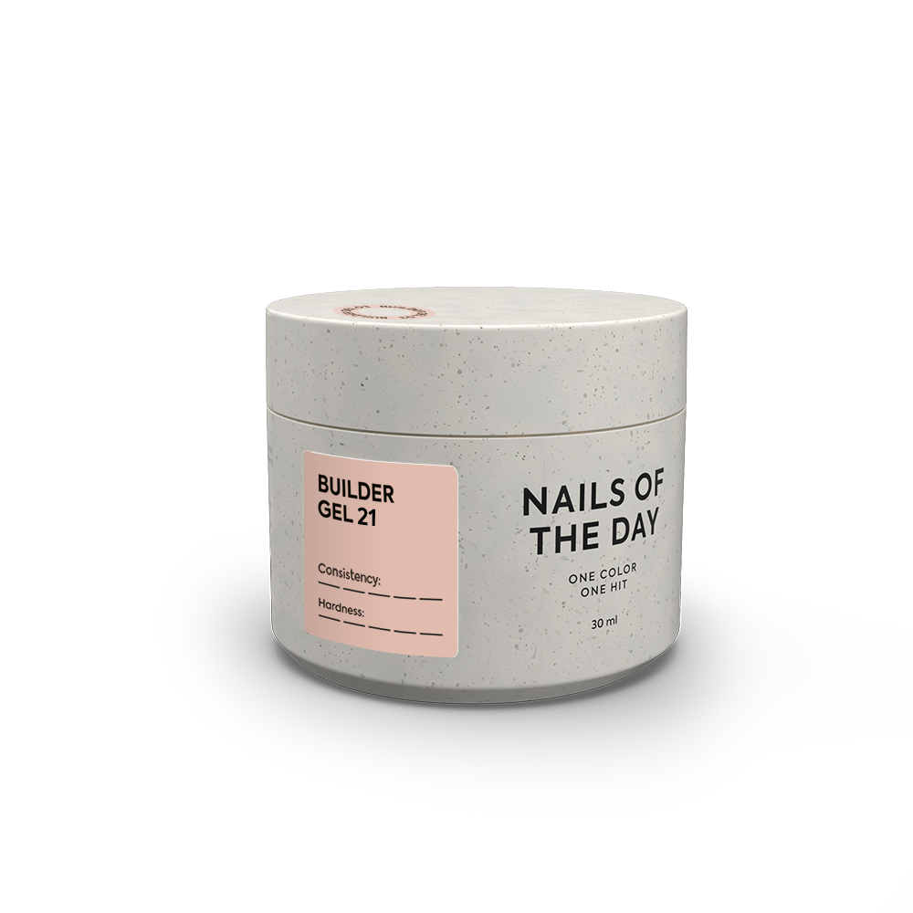 NAILSOFTHEDAY Builder Gel 21 — soe nude küünte pikendamise geel, 30 ml