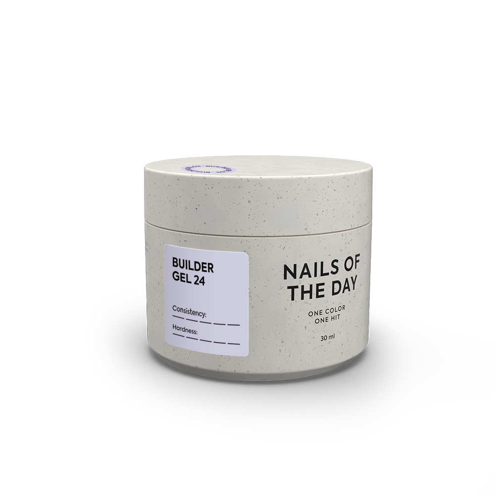 NAILSOFTHEDAY Builder Gel 24 — piimjas roosa looriga geel küünte pikendamiseks, 30 ml
