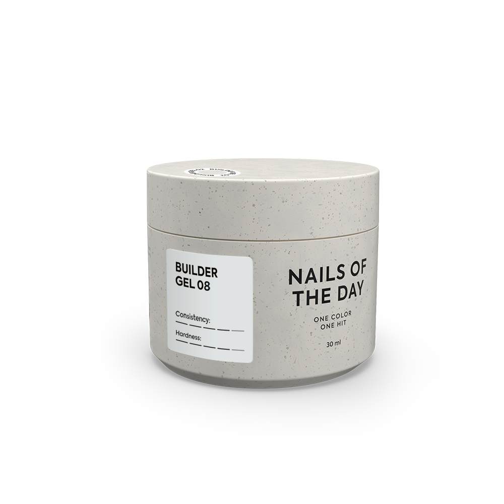 NAILSOFTHEDAY Builder Gel 08 — piimjas küünte pikendamise geel, 30 ml
