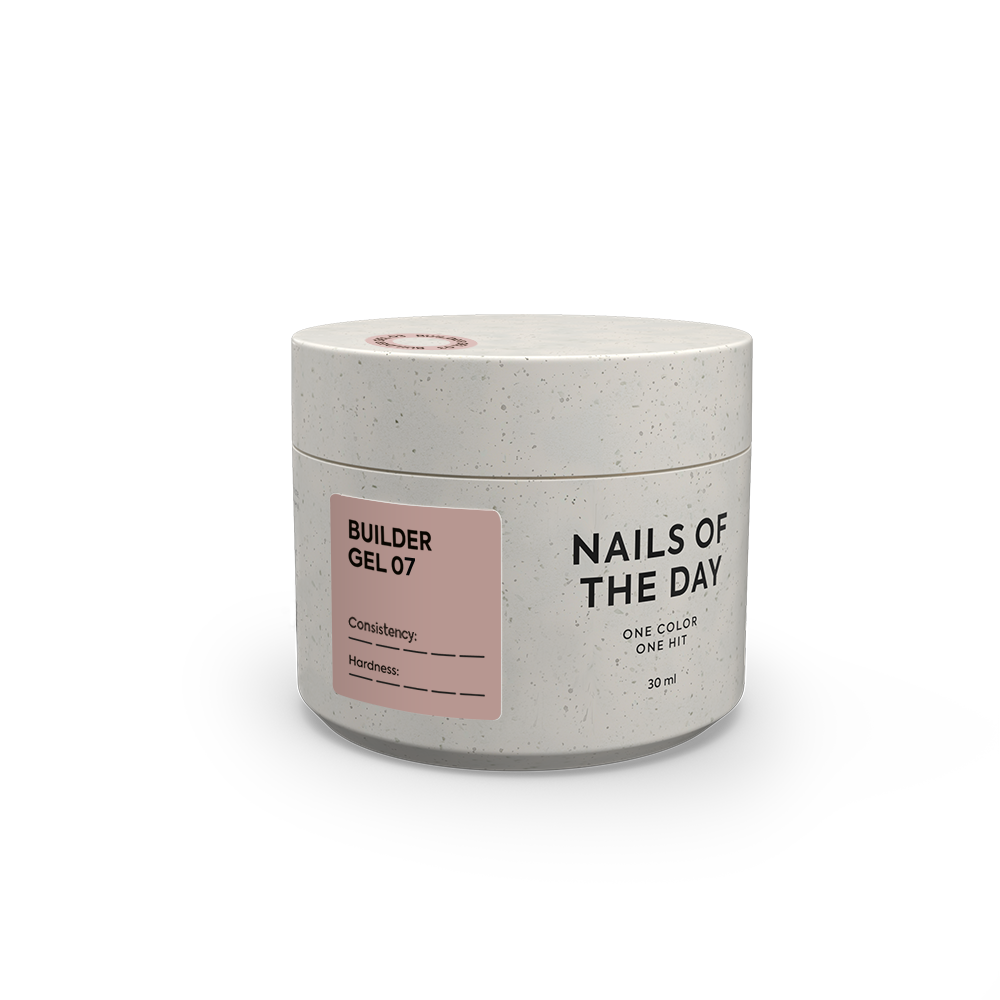 NAILSOFTHEDAY Builder Gel 07 — pruun küünepikendusgeel, 30 ml