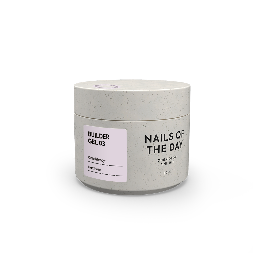 NAILSOFTHEDAY Builder Gel 03 — õrn–roosa küünte pikendamise geel, 30 ml