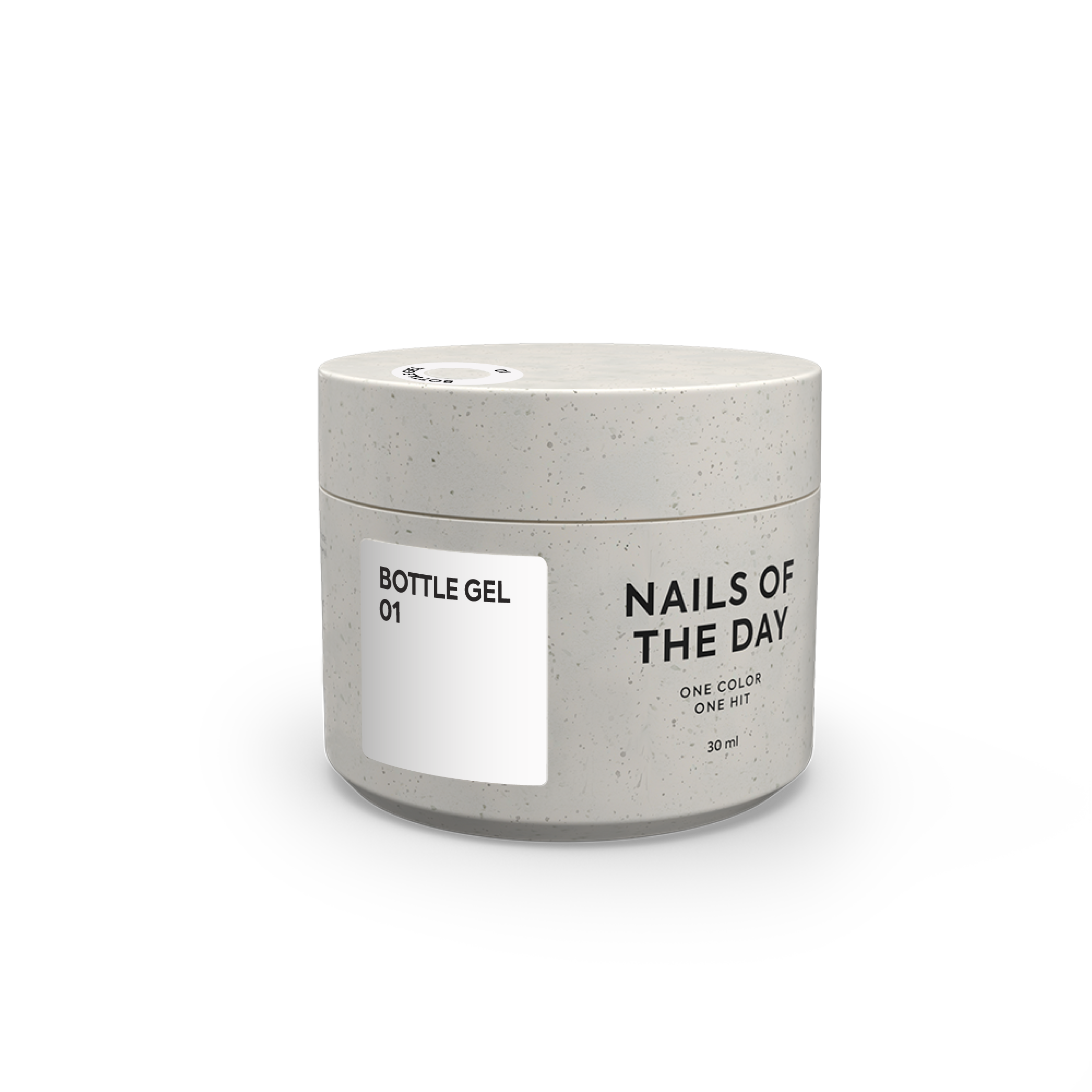 NAILSOFTHEDAY Bottle gel 01 – valge eriti tugev küünte tugevdamise geel, 30 ml