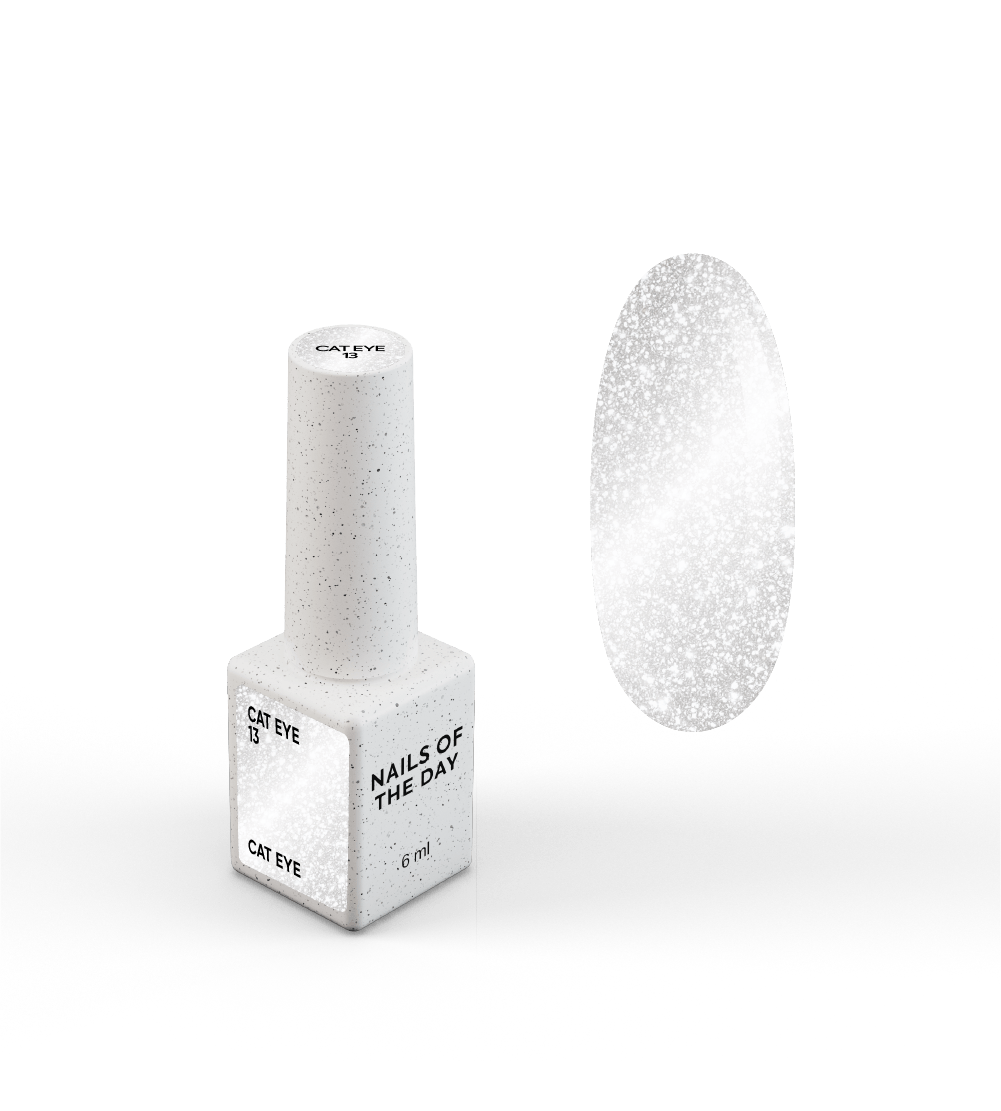 NAILSOFTHEDAY Gel polish Cat Eye 13 — hõbedane kassisilma geellakk, 6 ml
