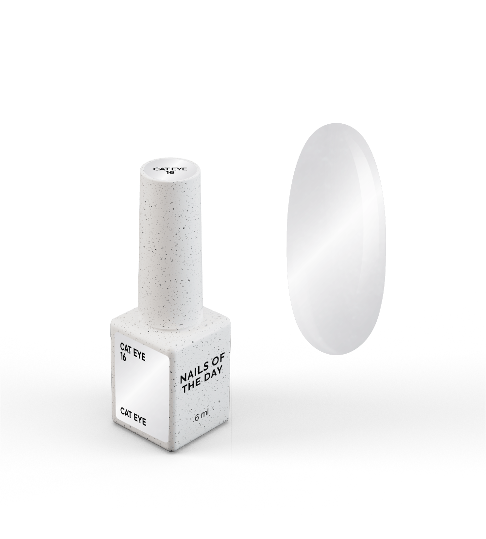 NAILSOFTHEDAY Gel polish Cat Eye 16 — hõbedane kassisilma geellakk, 6 ml
