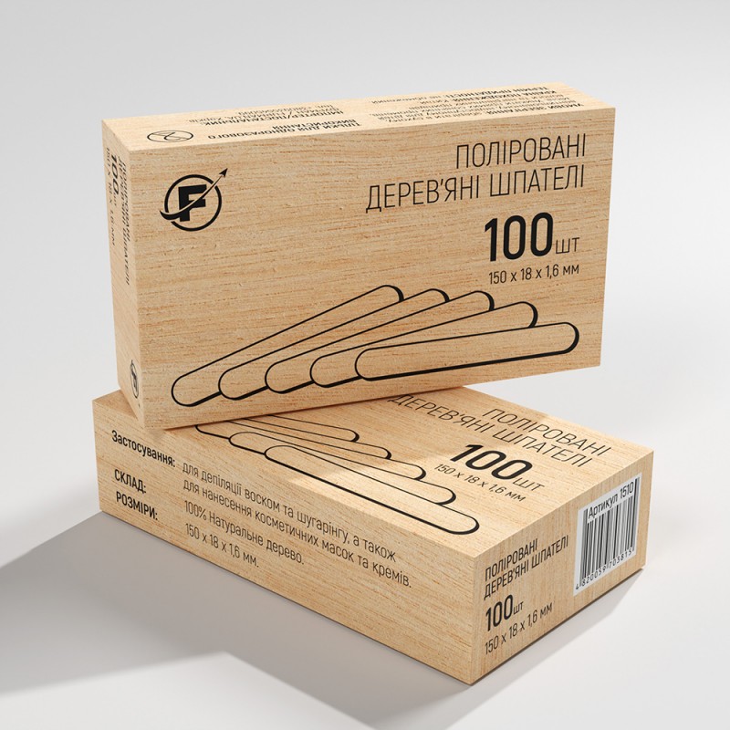 100 poleeritud puitspaatlit