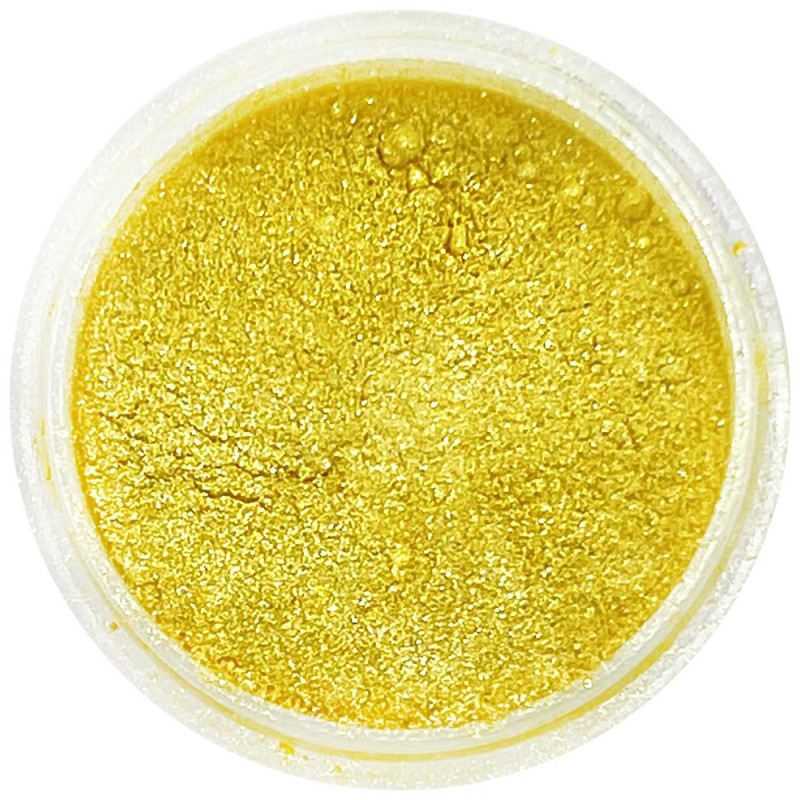 Kollane pärlmutterpigment. Ääreni täidetud, meistrile mugav pakend. Tehasepakend