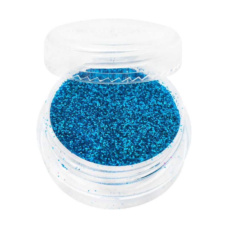 Glitter purgis – taevasinine. Ääreni täidetud, mugav pakend meistrile. Tehasepakend. Osakeste suurus 1/128 tolli