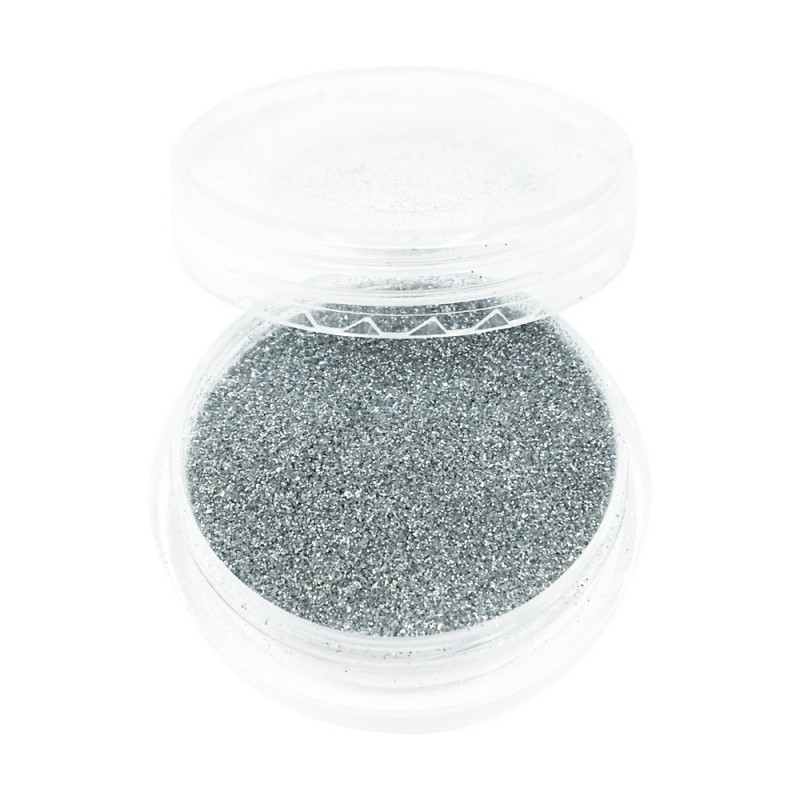 Glitter purgis – peegelhõbe. Tehasepakend. Osakeste suurus 1/360 tolli