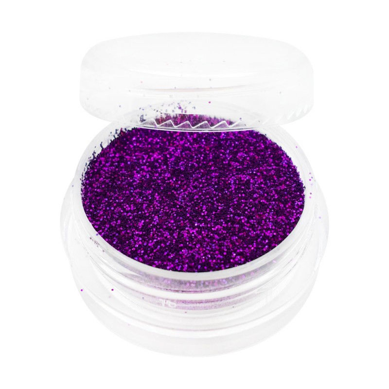 Glitter purgis – tumelilla. Ääreni täidetud, mugav pakend meistrile. Tehasepakend. Osakeste suurus 1/128 tolli