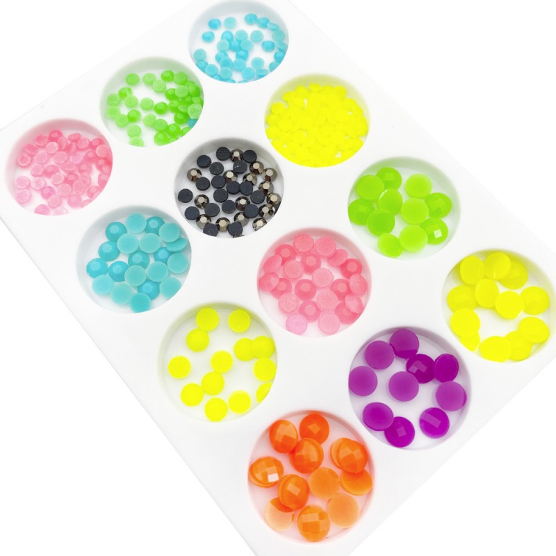 Suured plastist kivikesed MP, 12 lahtriga karbis, NEOON