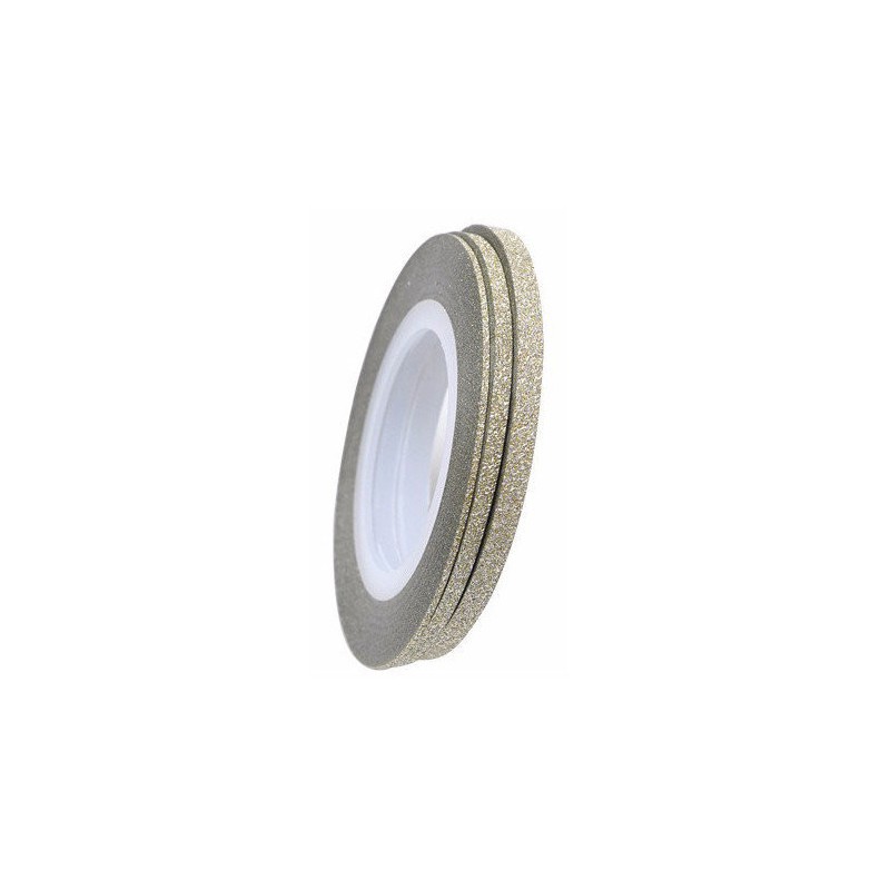 Küünekujunduse kleeplint, valge kulla liiv, 2mm