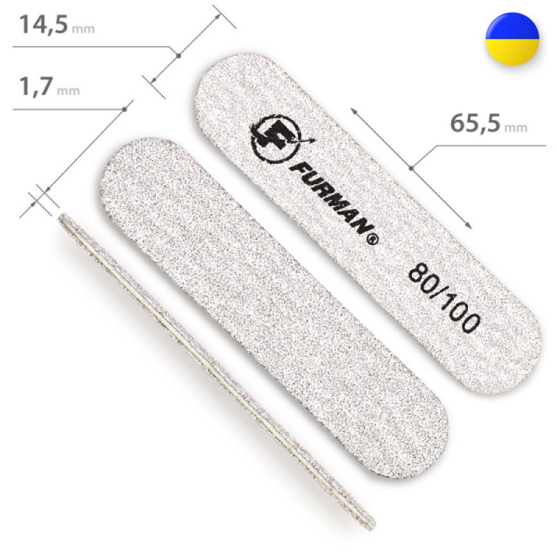 Mini Nail File 6.5x1.5cm 80/100