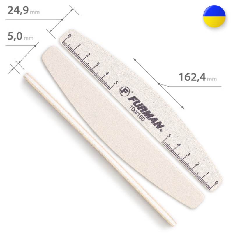 FURMAN kaarjas küüneviil 100/180, Kreeka abrasiiv – korund Naxose saarelt