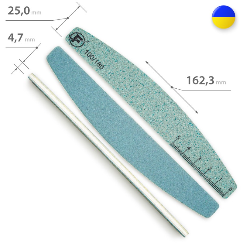 FURMAN Waterproof Curved Nail File 100/180 grit