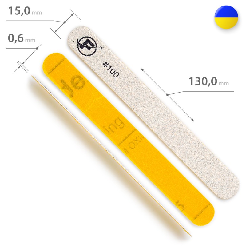 Replacement Abrasive Strips 13cm for Straight Metal Base 100 grit, 10 pcs