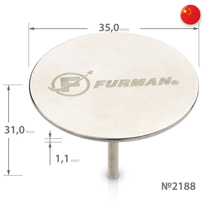Metal Pedicure Disc Base Ø35.0*1.1*31.0 (diameter 35mm) KRY150/195 (2188)